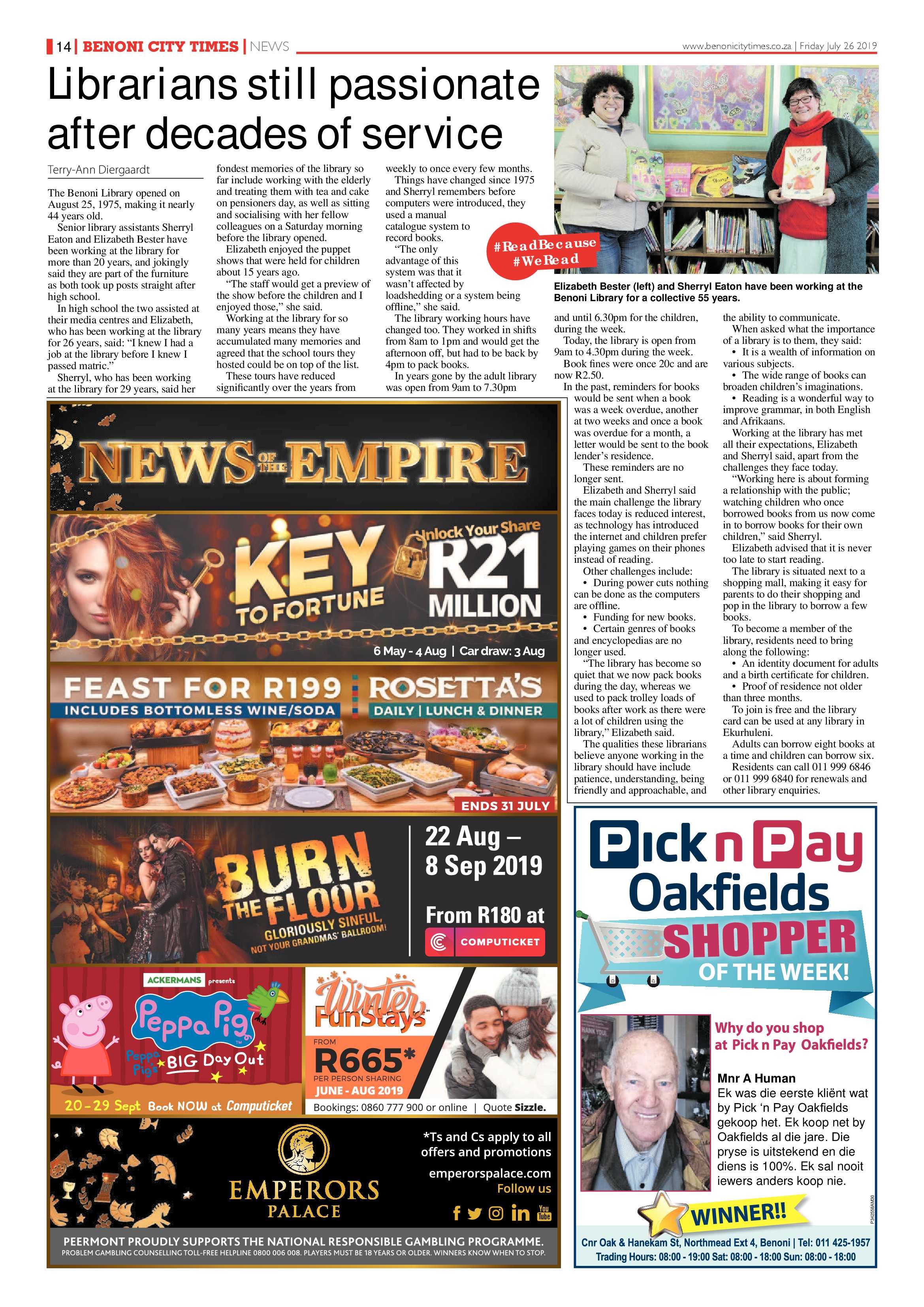 Benoni City Times 25 July 2019 page 14
