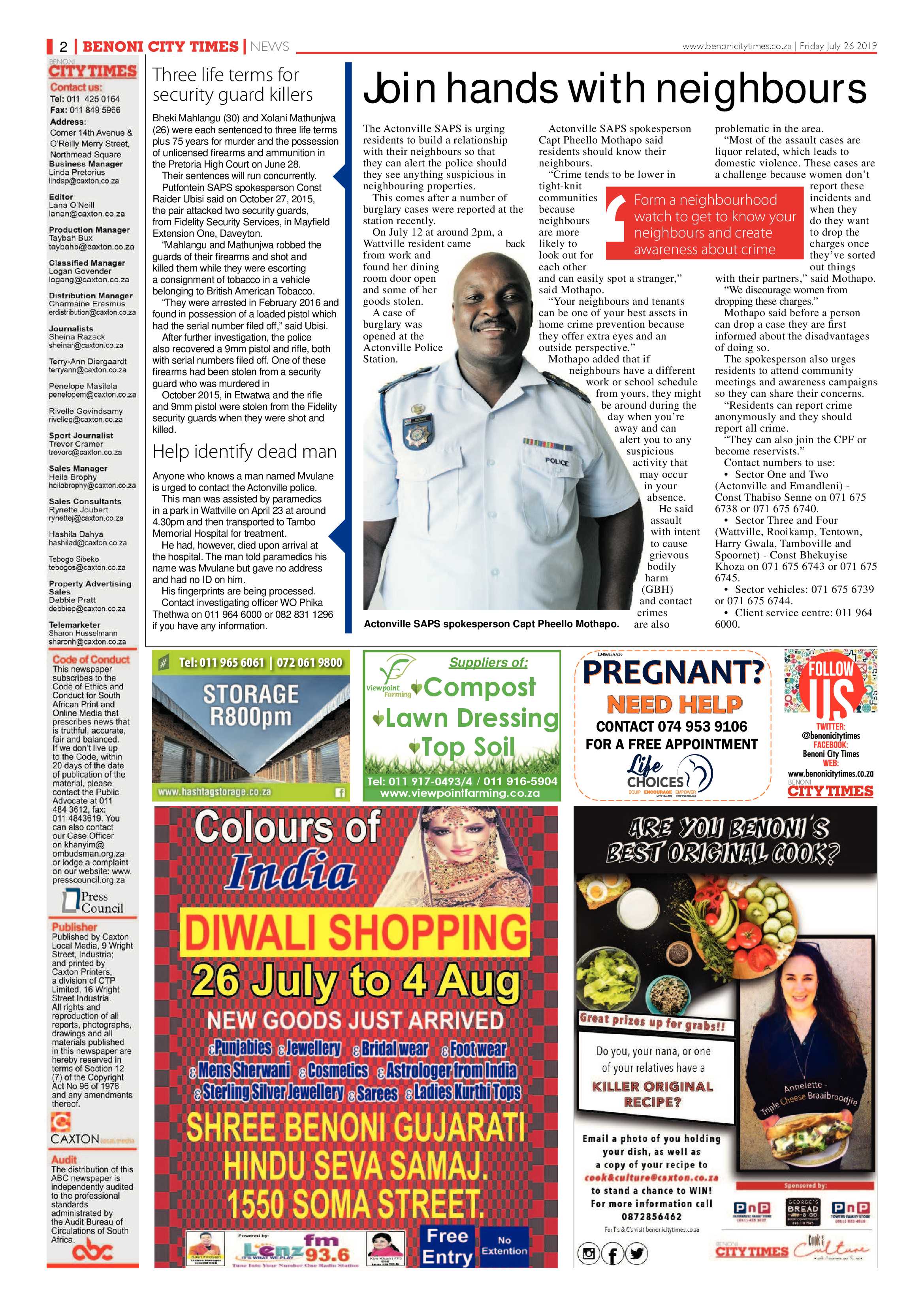 Benoni City Times 25 July 2019 page 2