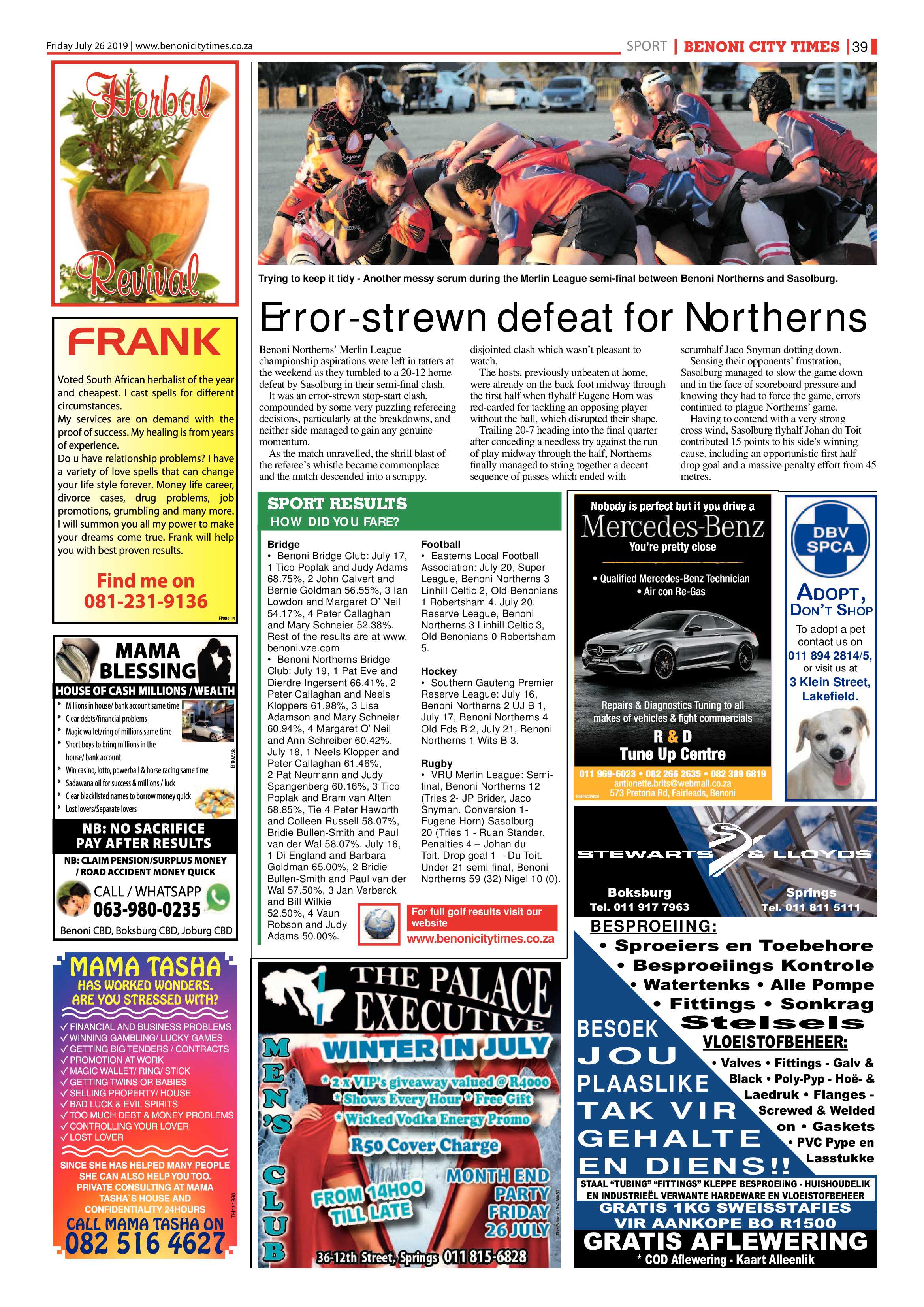 Benoni City Times 25 July 2019 page 39