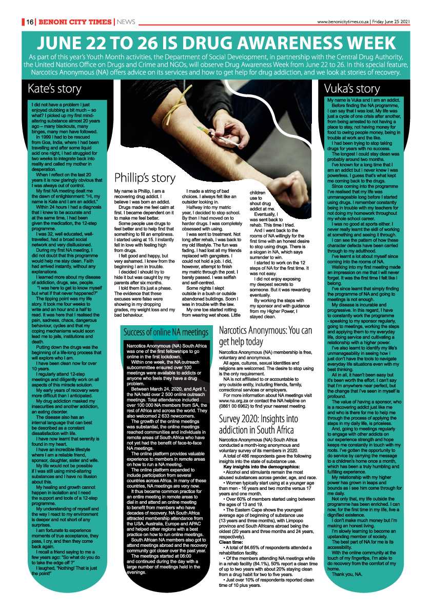 Benoni City Times 25 June 2021 page 16