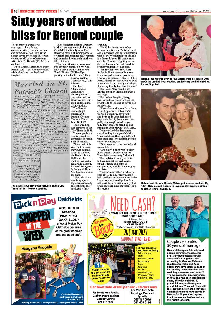 Benoni City Times 25 June 2021 page 18