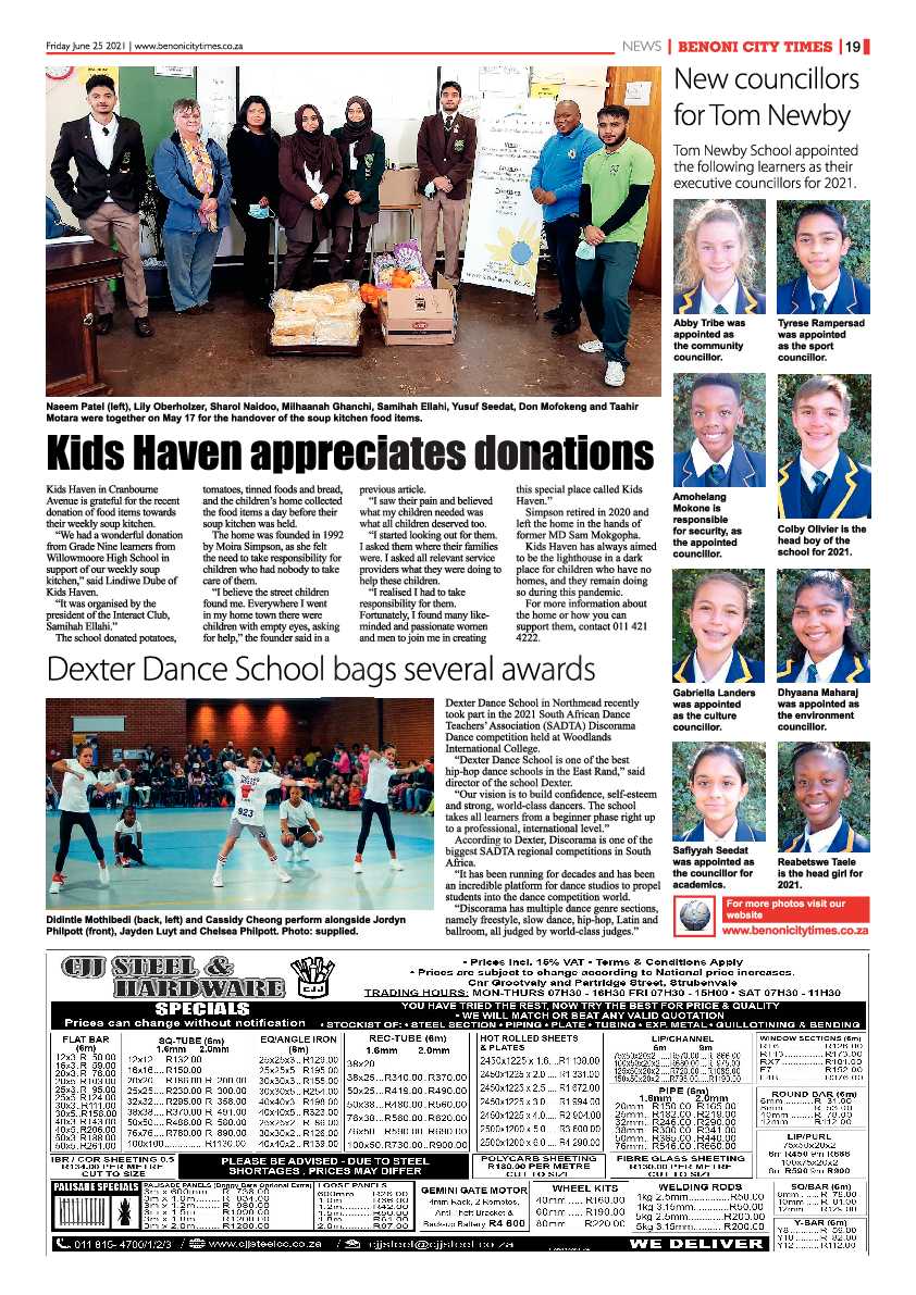 Benoni City Times 25 June 2021 page 19