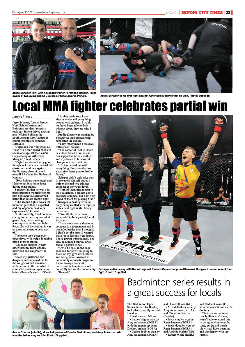 Benoni City Times 25 June 2021 page 23