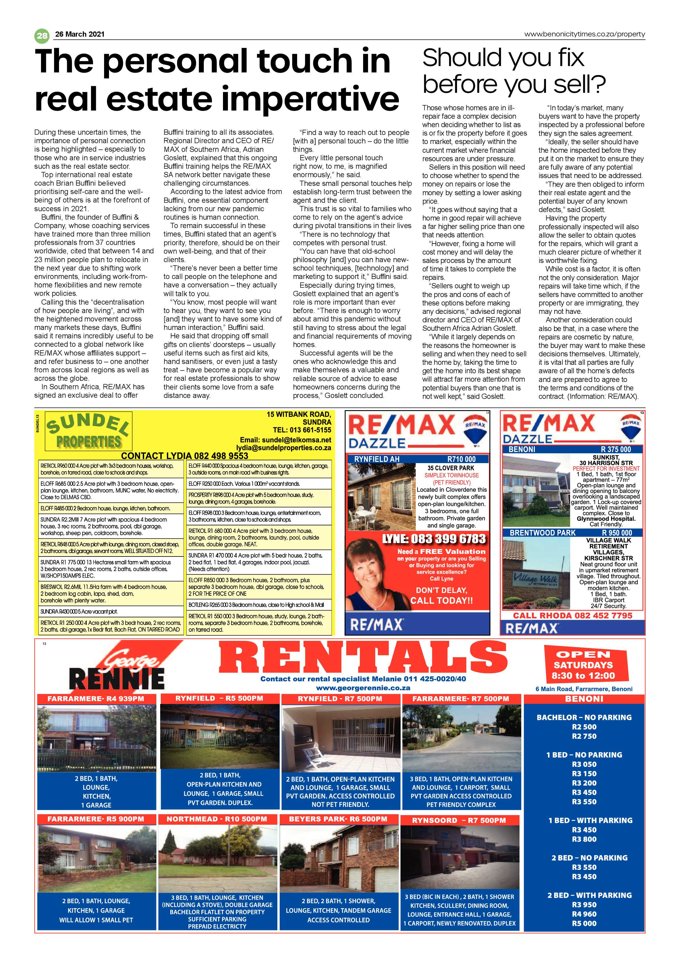 Benoni City Times 25 March 2021 page 28