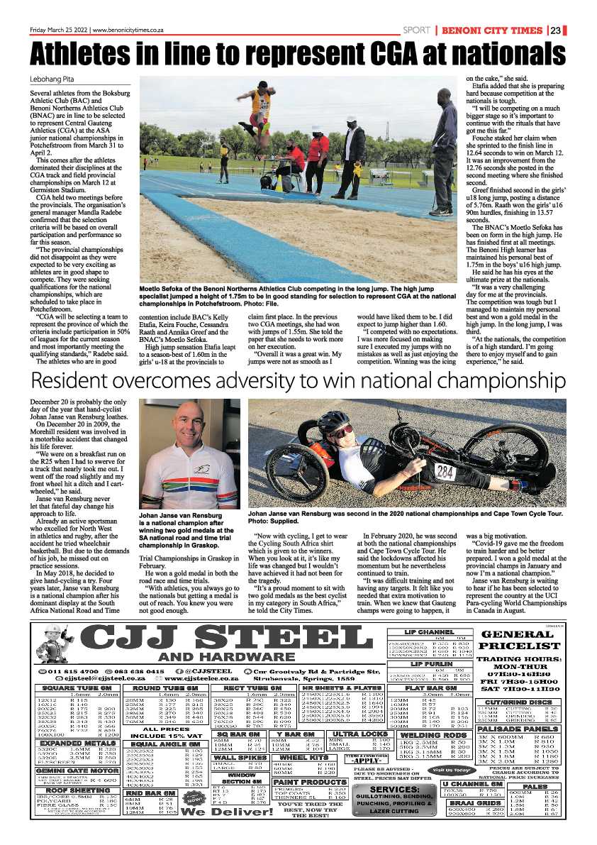 Benoni City Times 25 March 2022 page 22