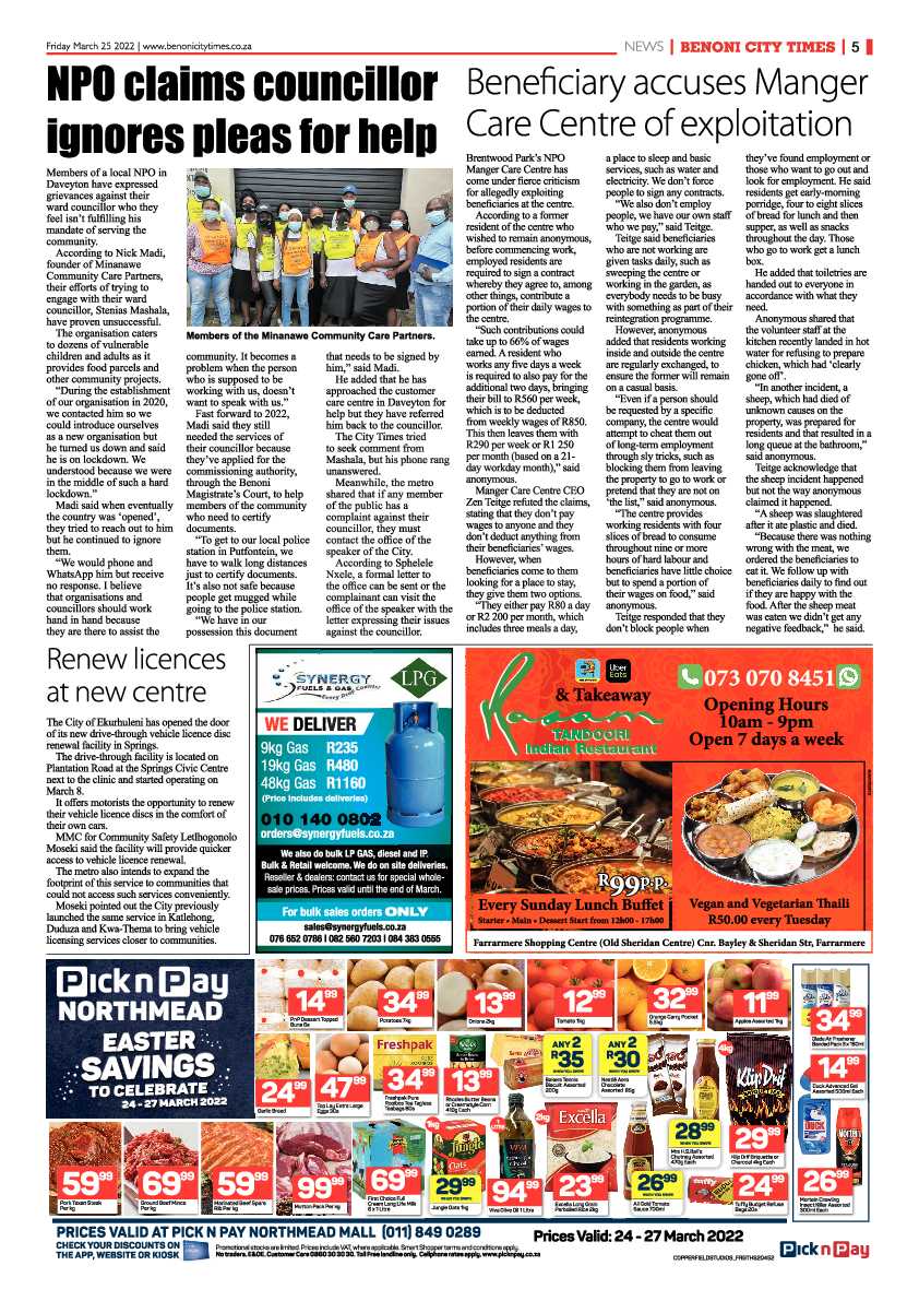 Benoni City Times 25 March 2022 page 5