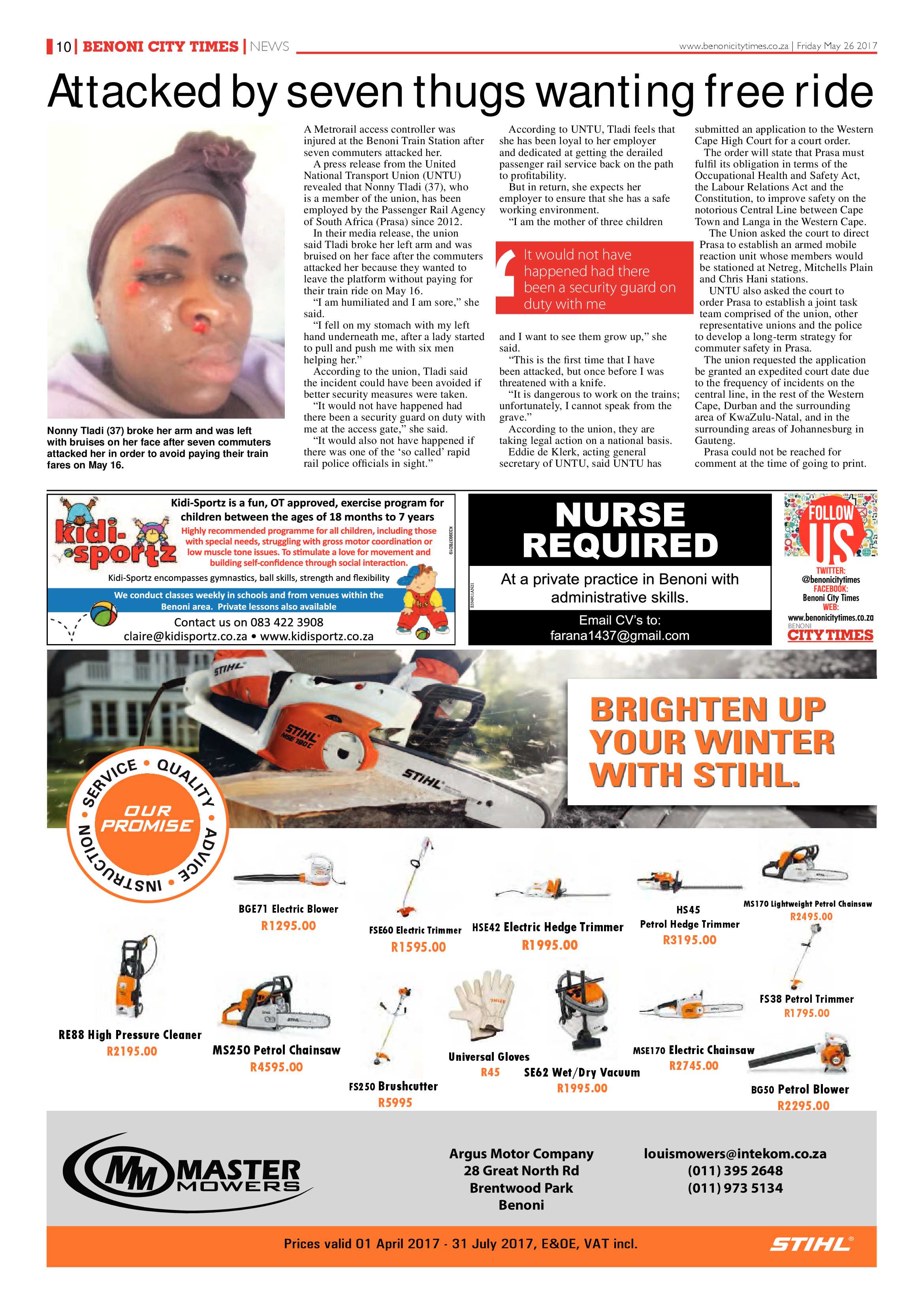 Benoni City Times 25 May 2017 page 10