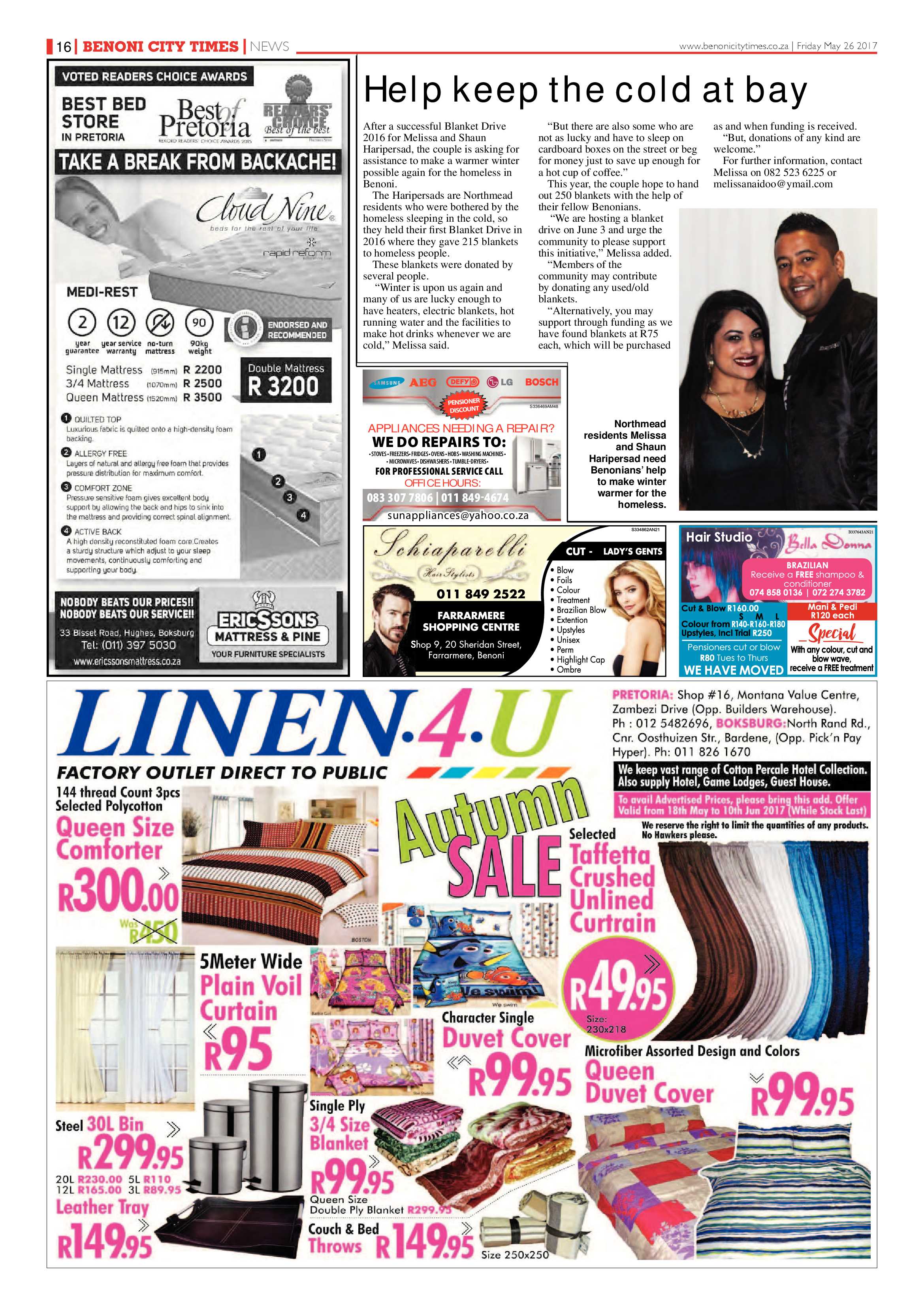 Benoni City Times 25 May 2017 page 16