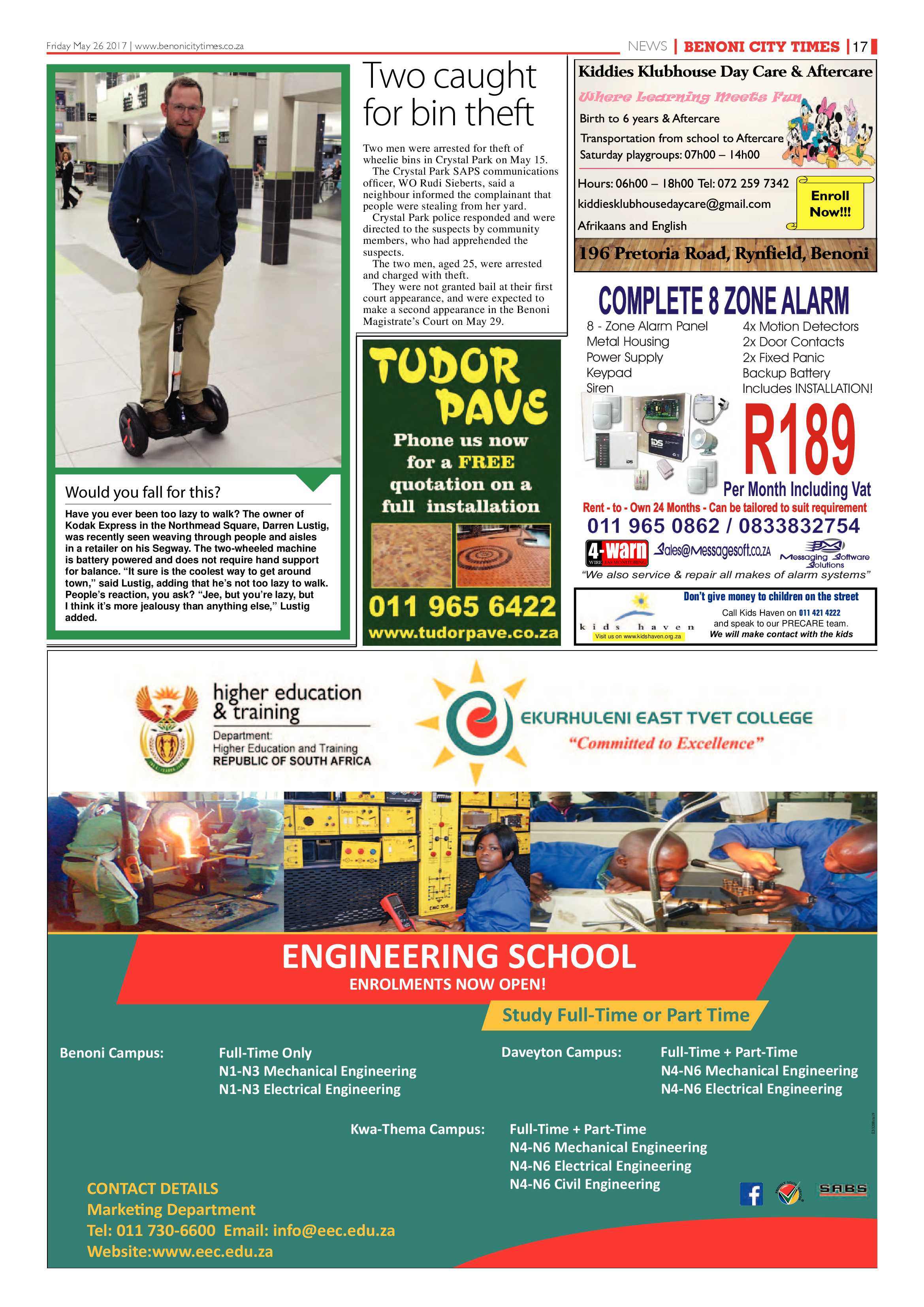 Benoni City Times 25 May 2017 page 17