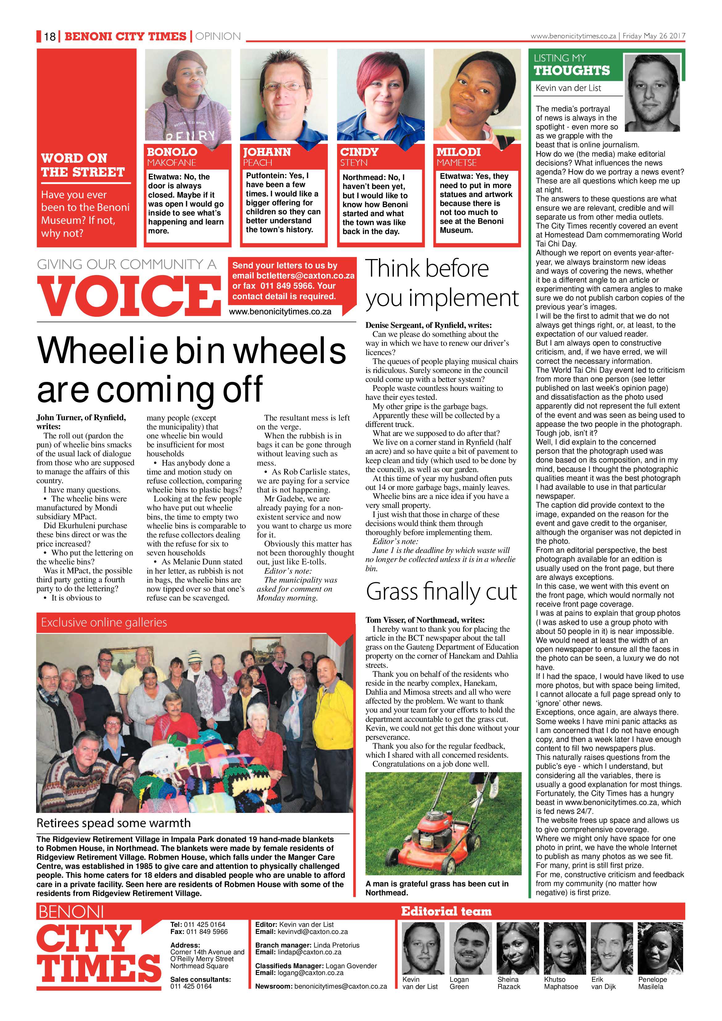 Benoni City Times 25 May 2017 page 18