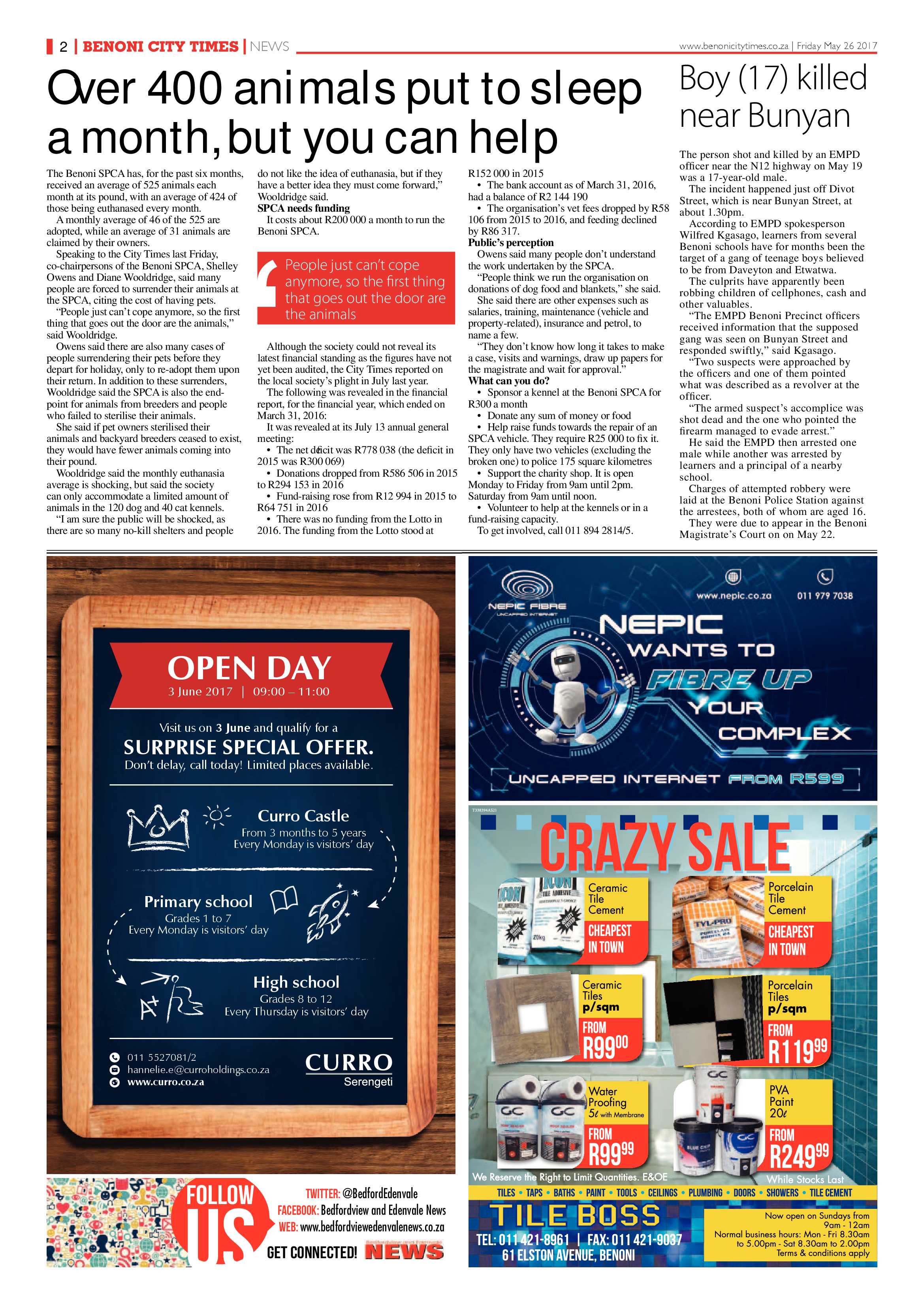 Benoni City Times 25 May 2017 page 2