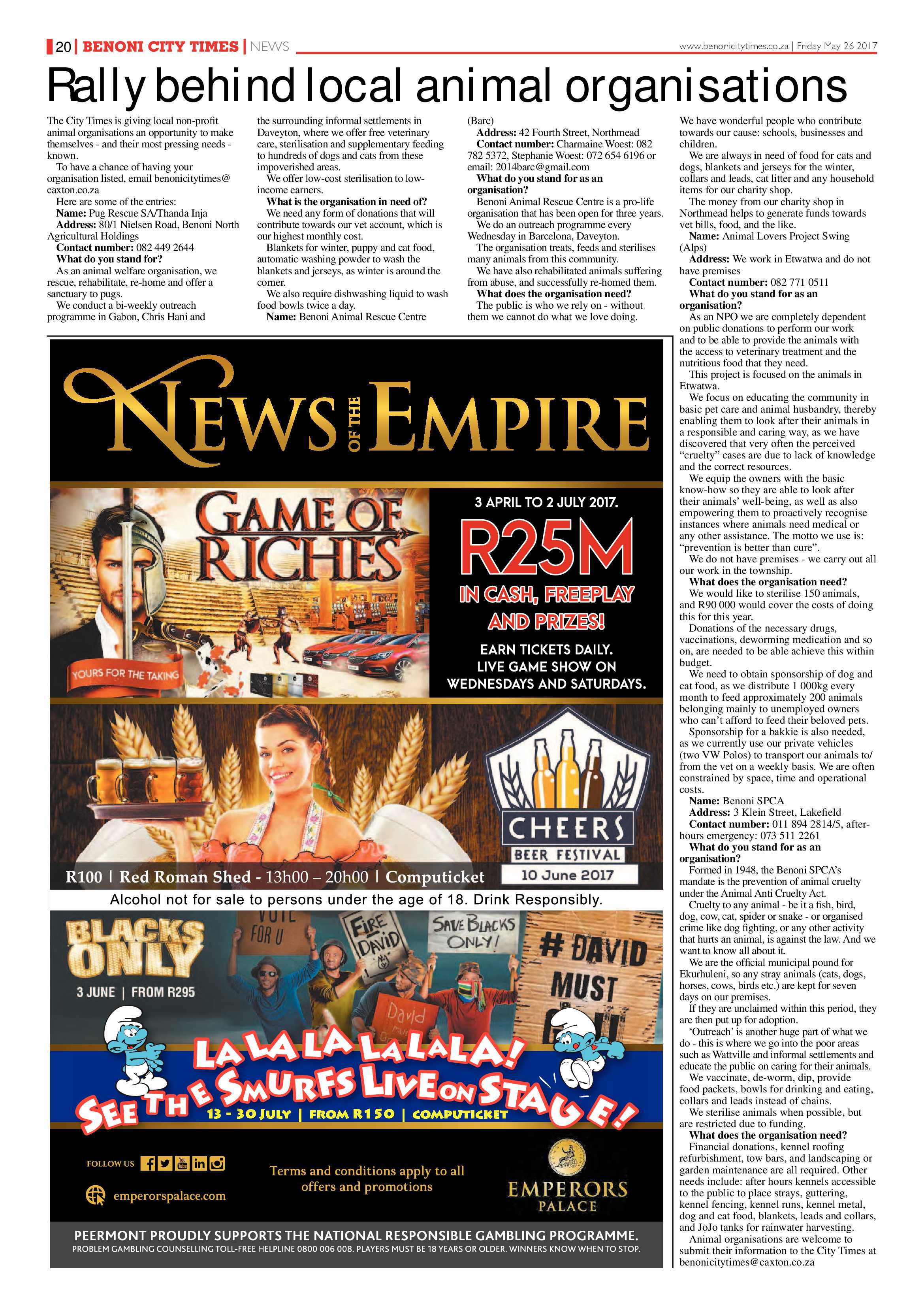 Benoni City Times 25 May 2017 page 20