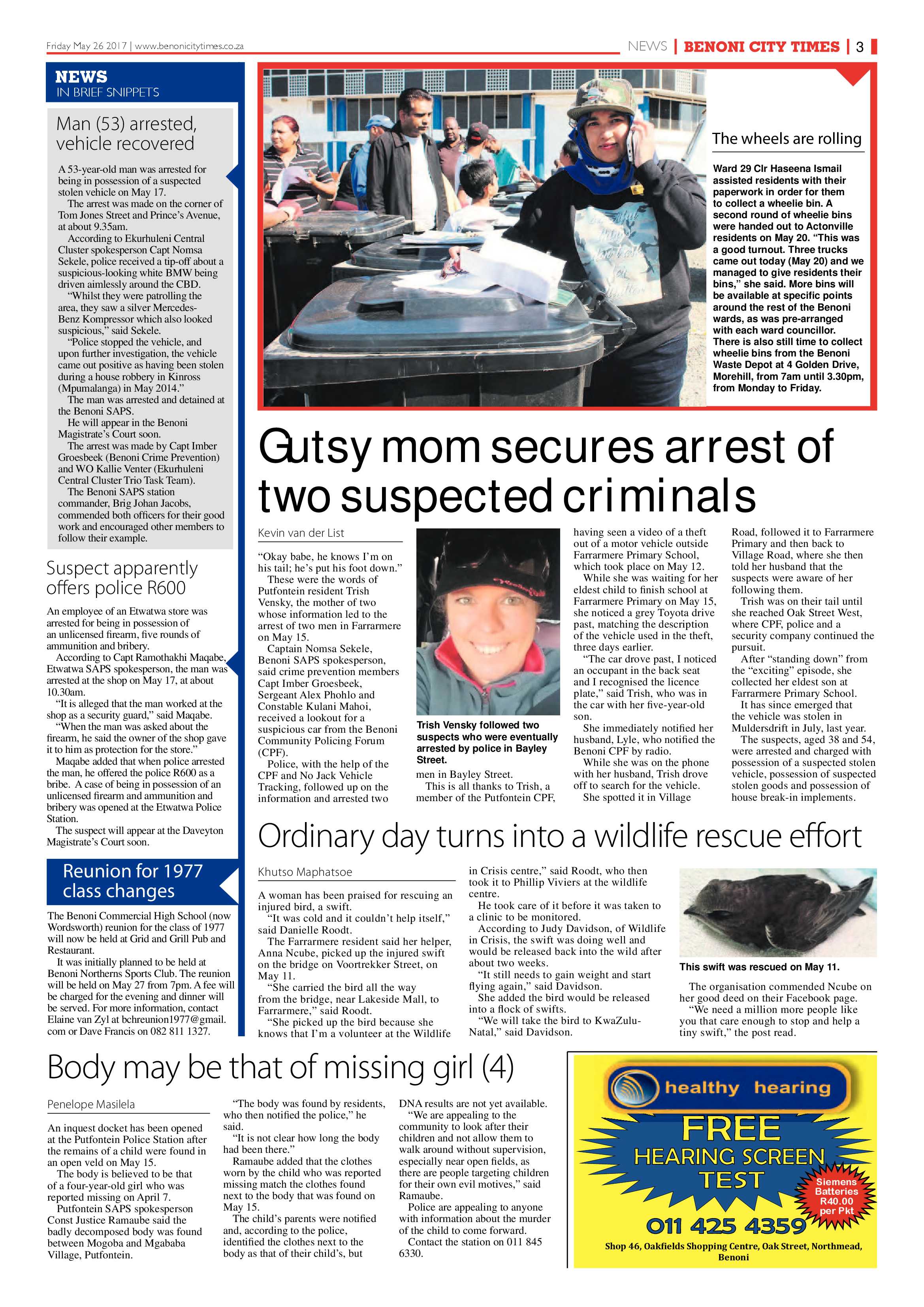 Benoni City Times 25 May 2017 page 3