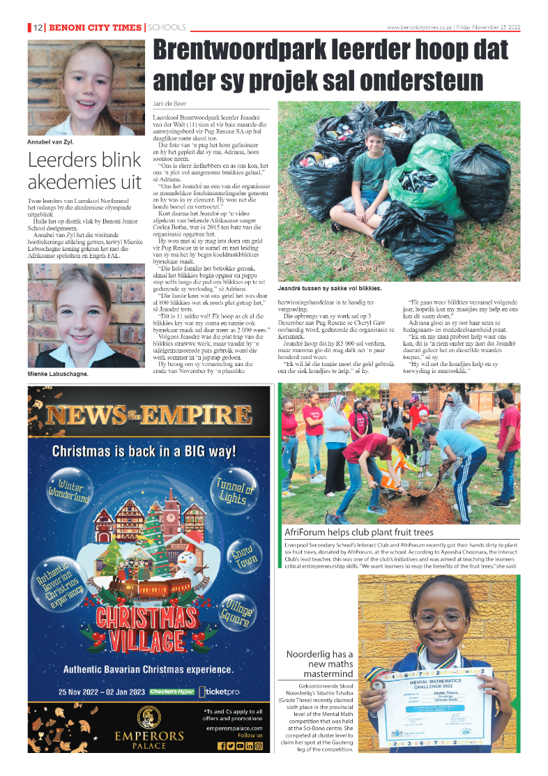Benoni City Times 25 Nov 2022 page 12