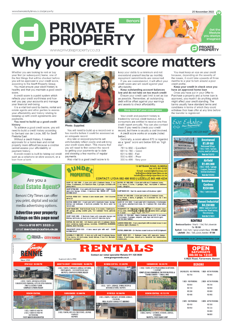 Benoni City Times 25 Nov 2022 page 19