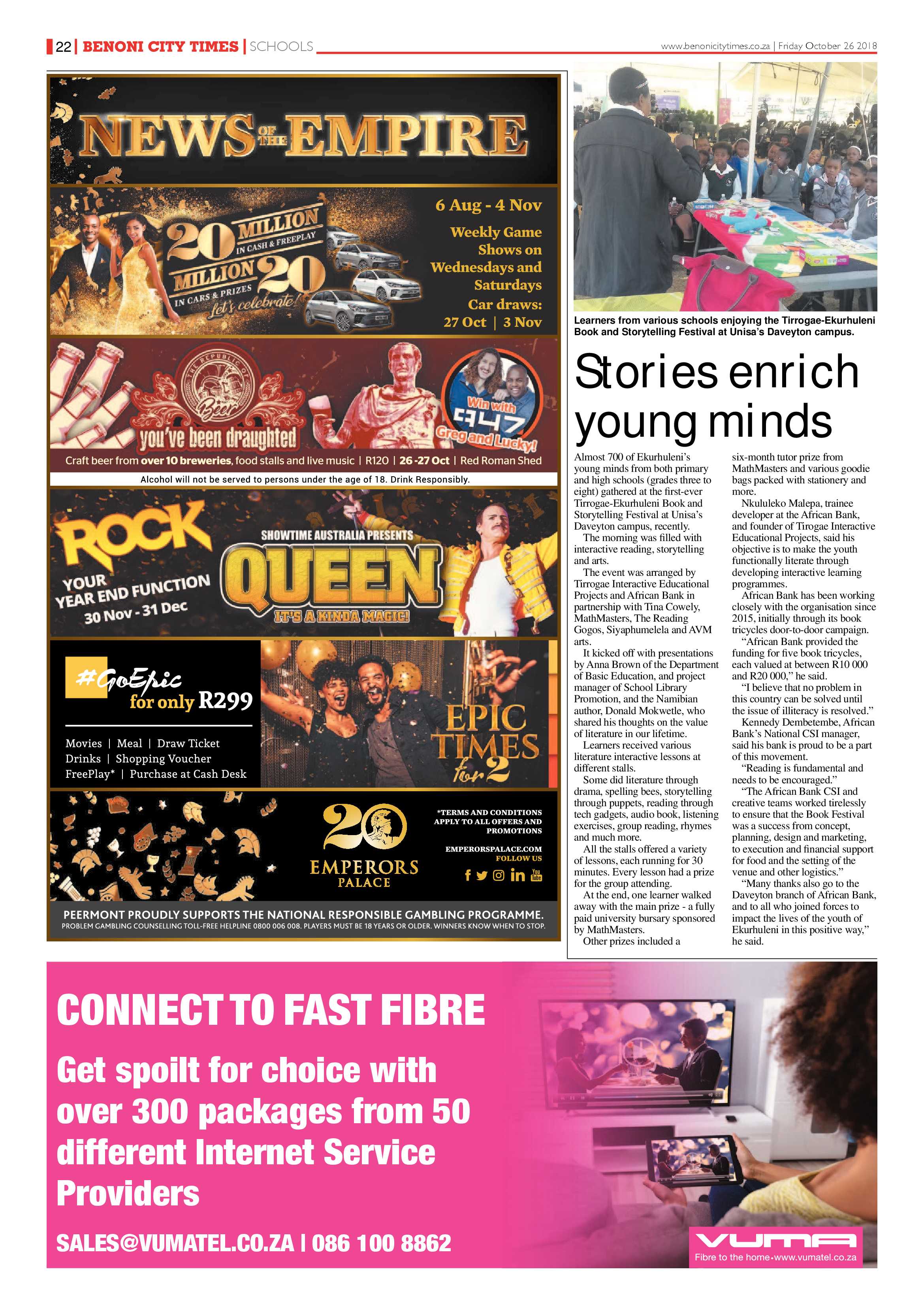 Benoni City Times 25 October 2018 page 22