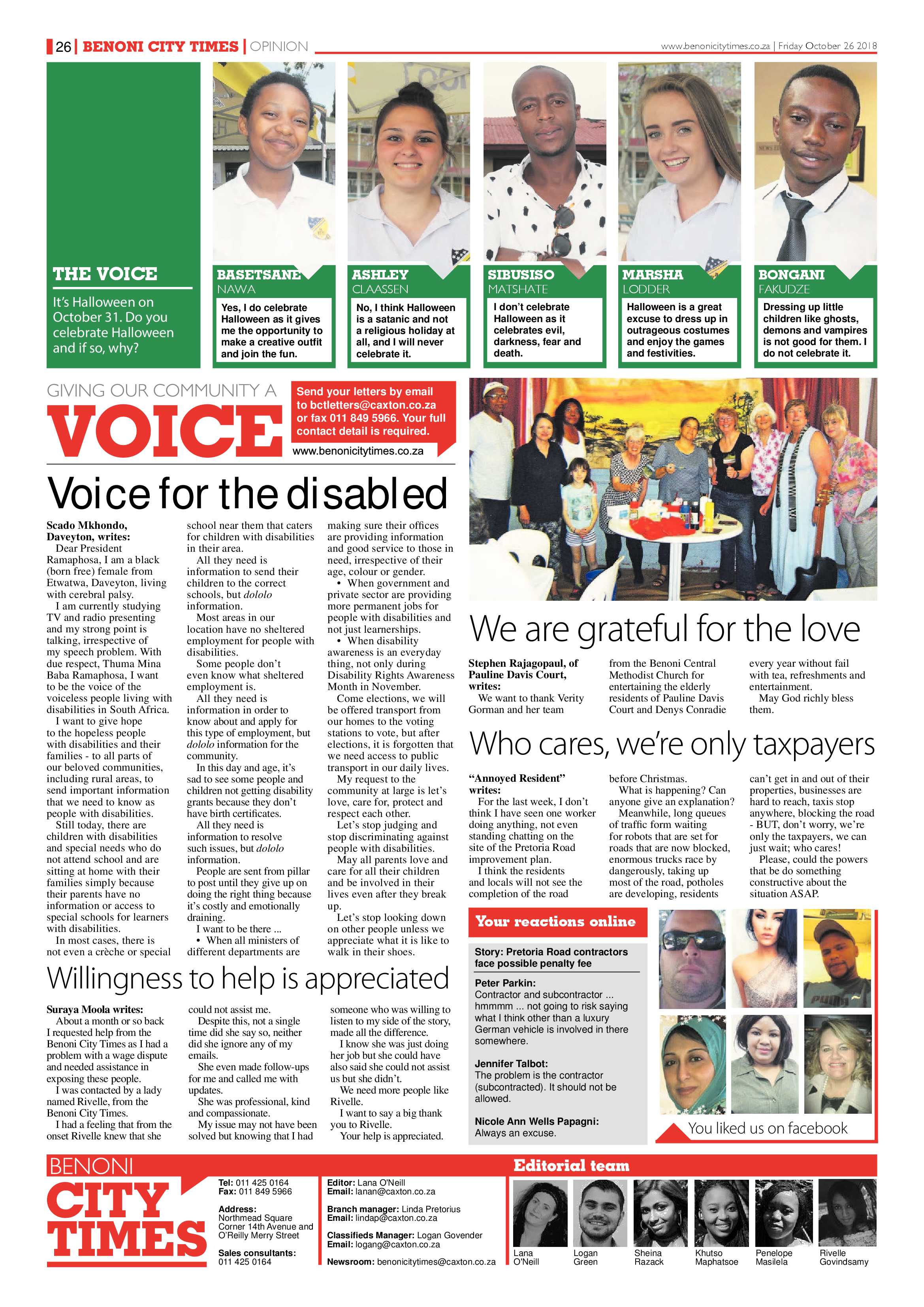 Benoni City Times 25 October 2018 page 26