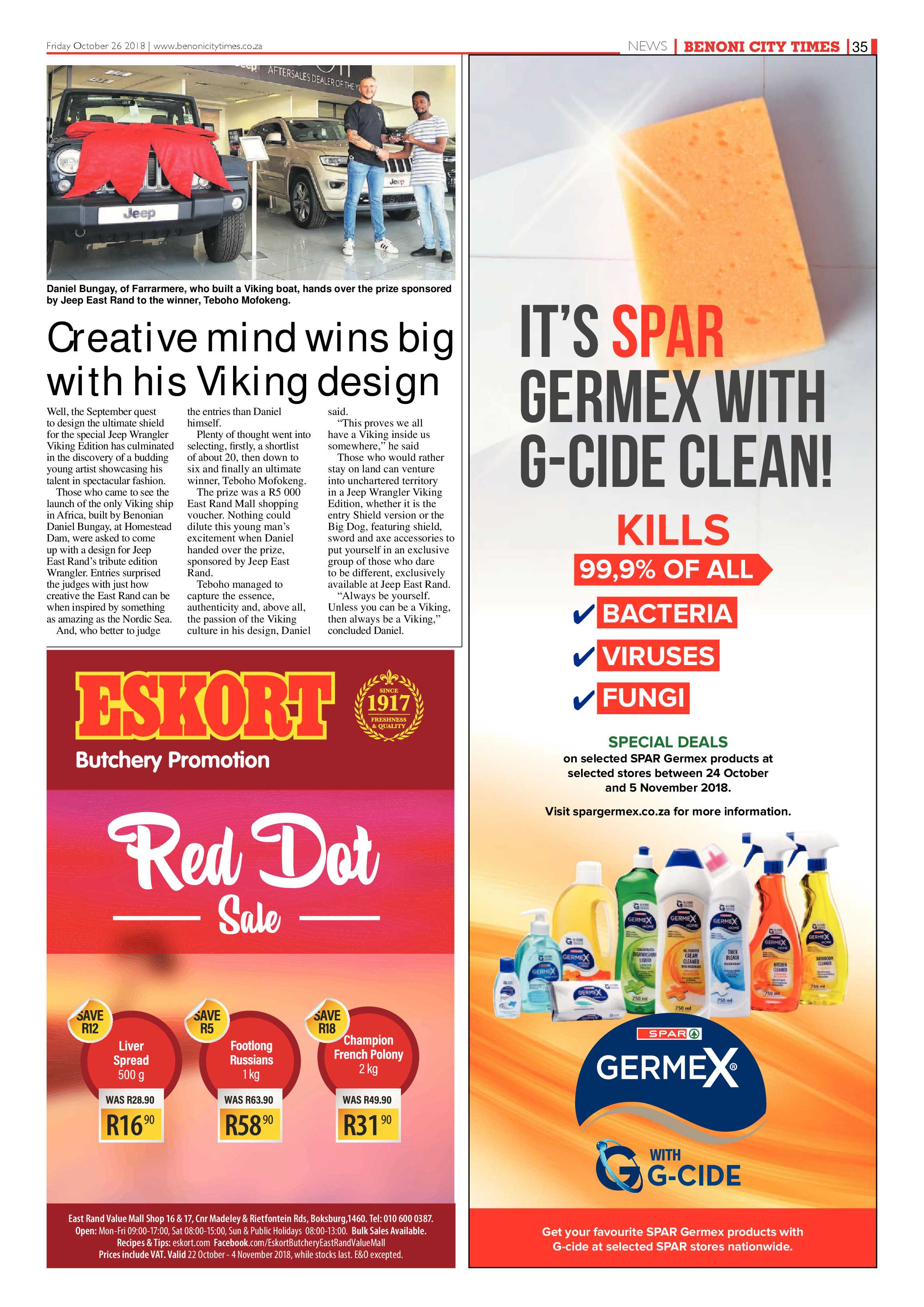 Benoni City Times 25 October 2018 page 35