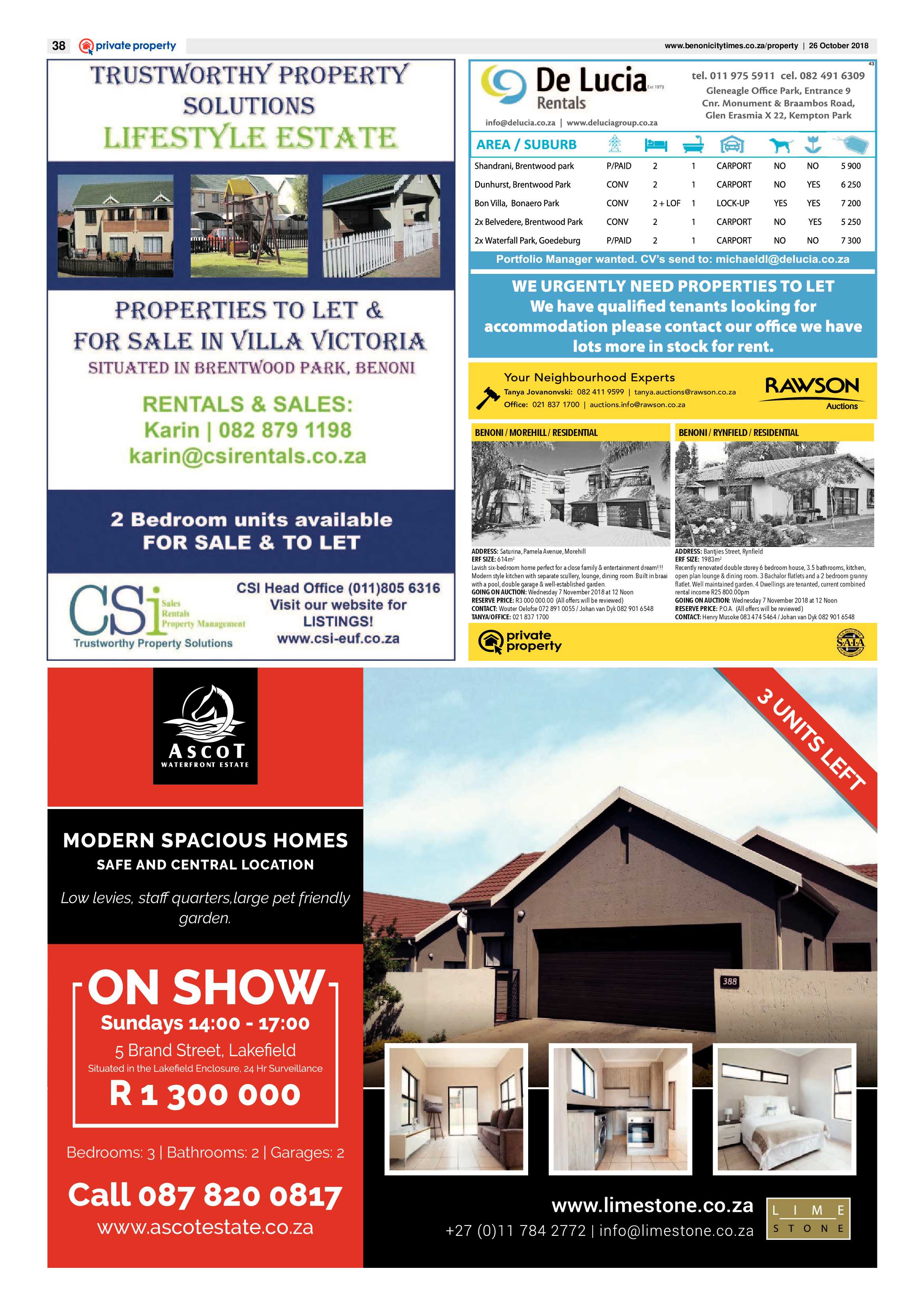 Benoni City Times 25 October 2018 page 38