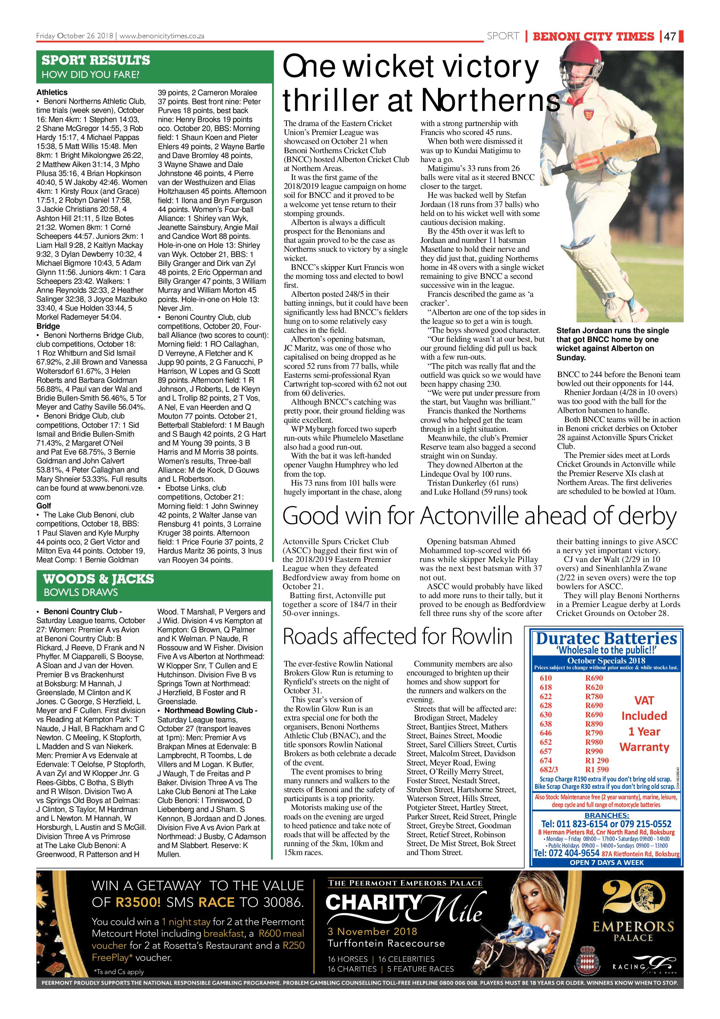 Benoni City Times 25 October 2018 page 47