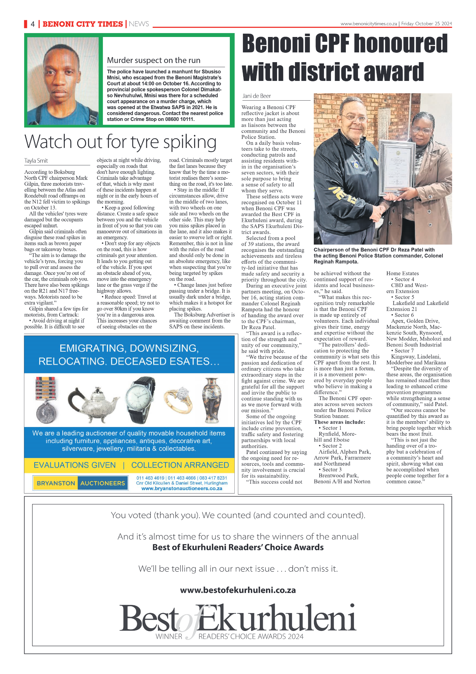 Benoni City Times 25 October 2024 page 4