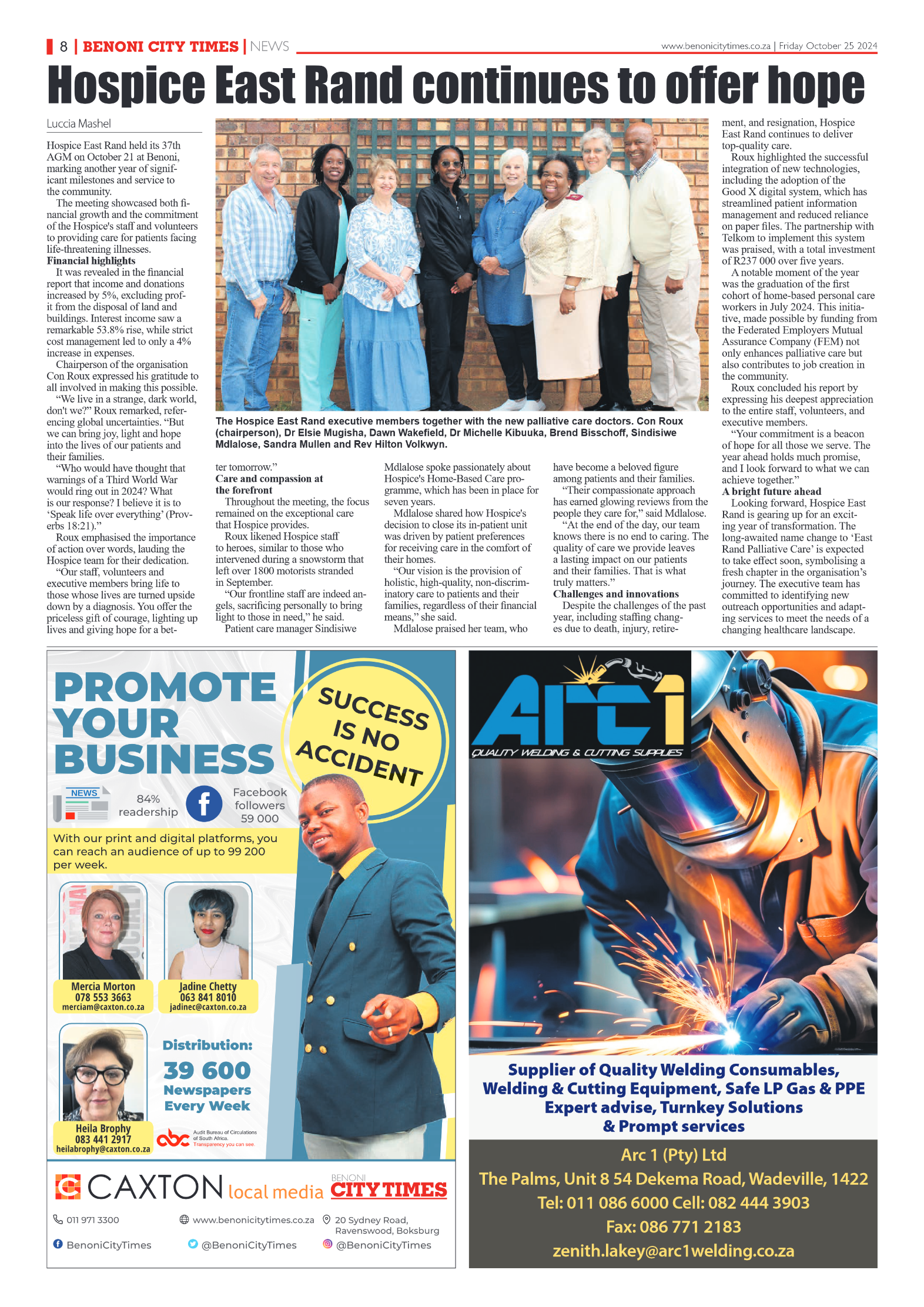 Benoni City Times 25 October 2024 page 8