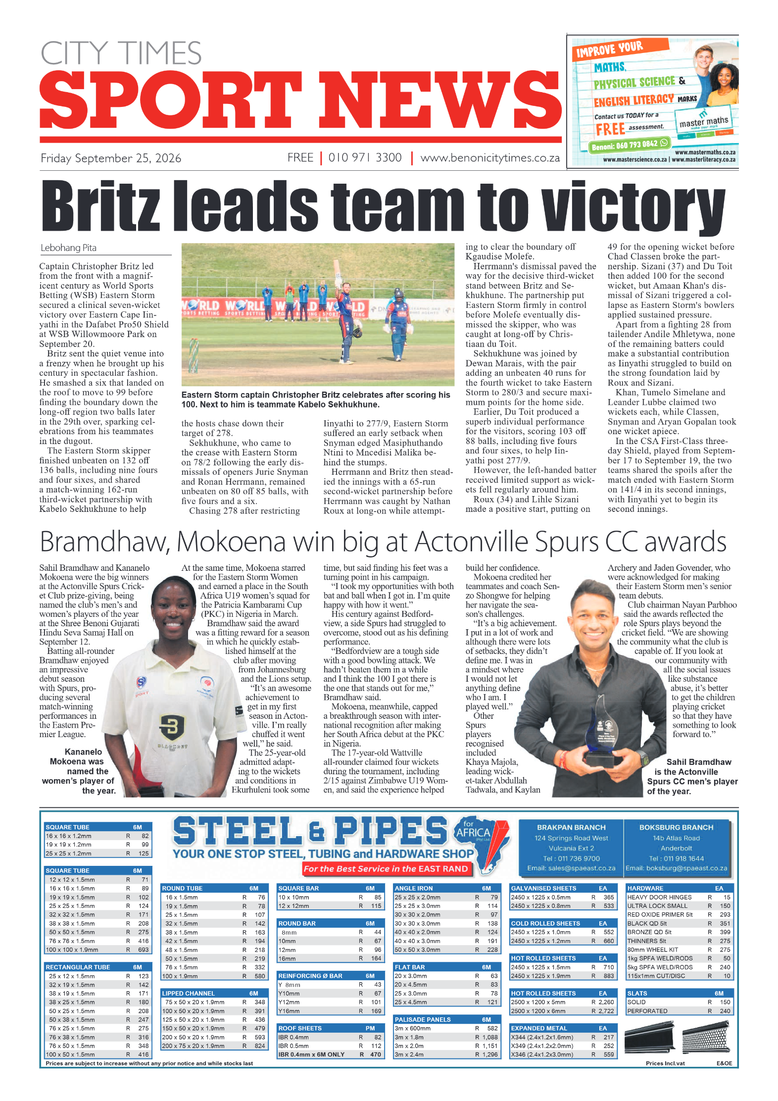 Benoni City Times 25 September 2026 page 12