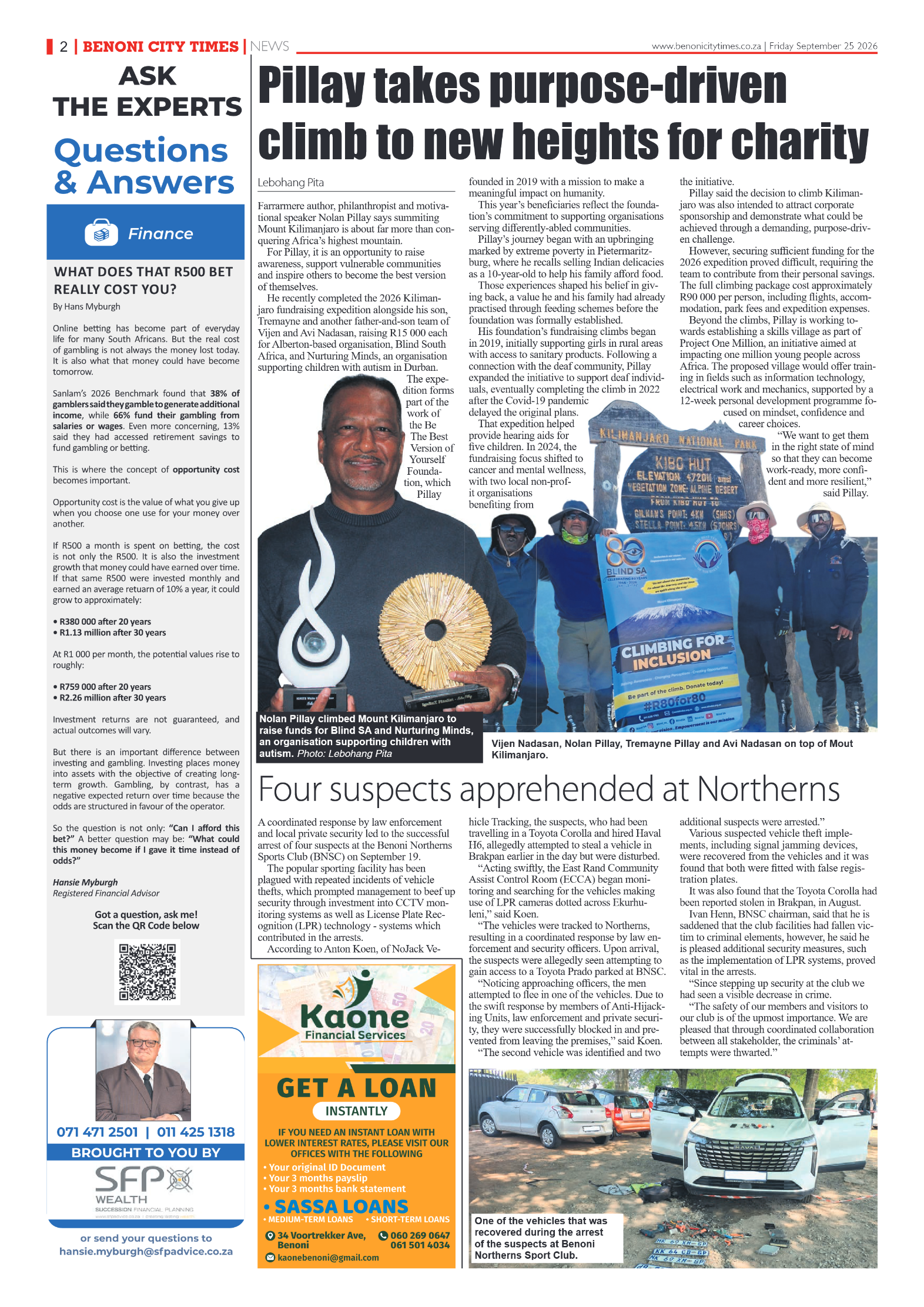 Benoni City Times 25 September 2026 page 2