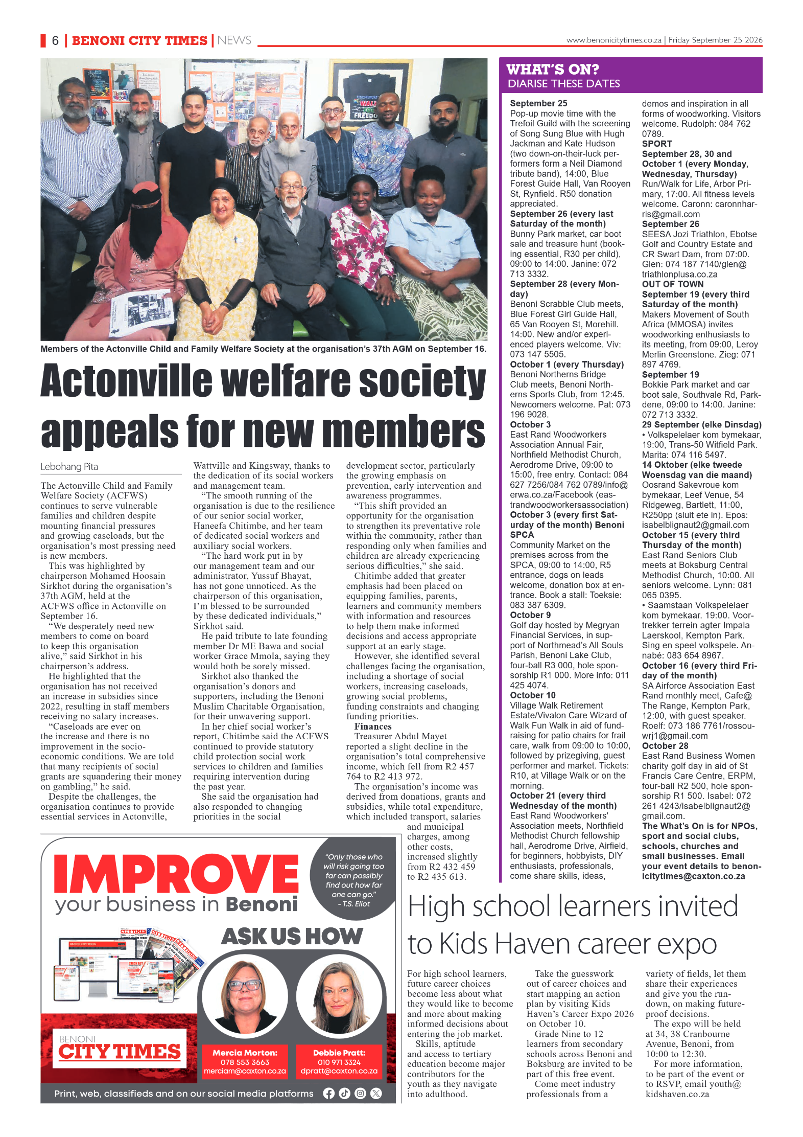 Benoni City Times 25 September 2026 page 6