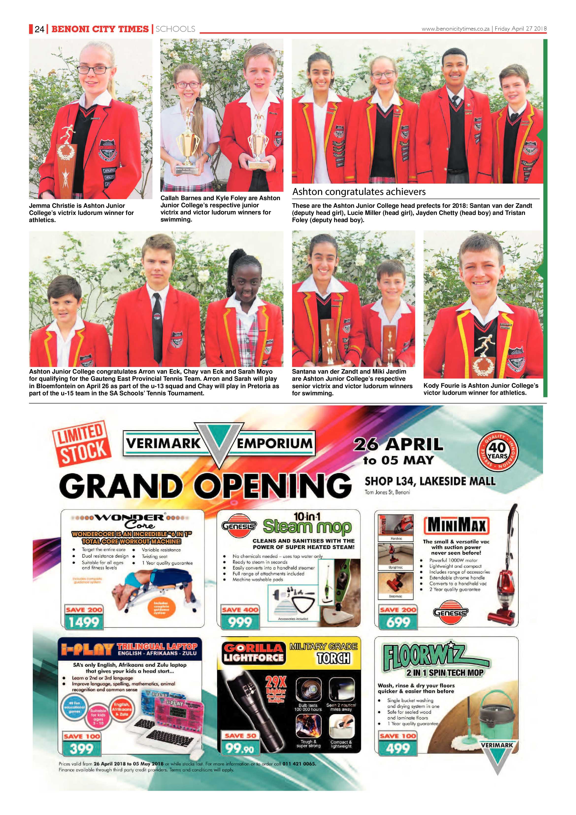 Benoni City Times 26 April 2018 page 26