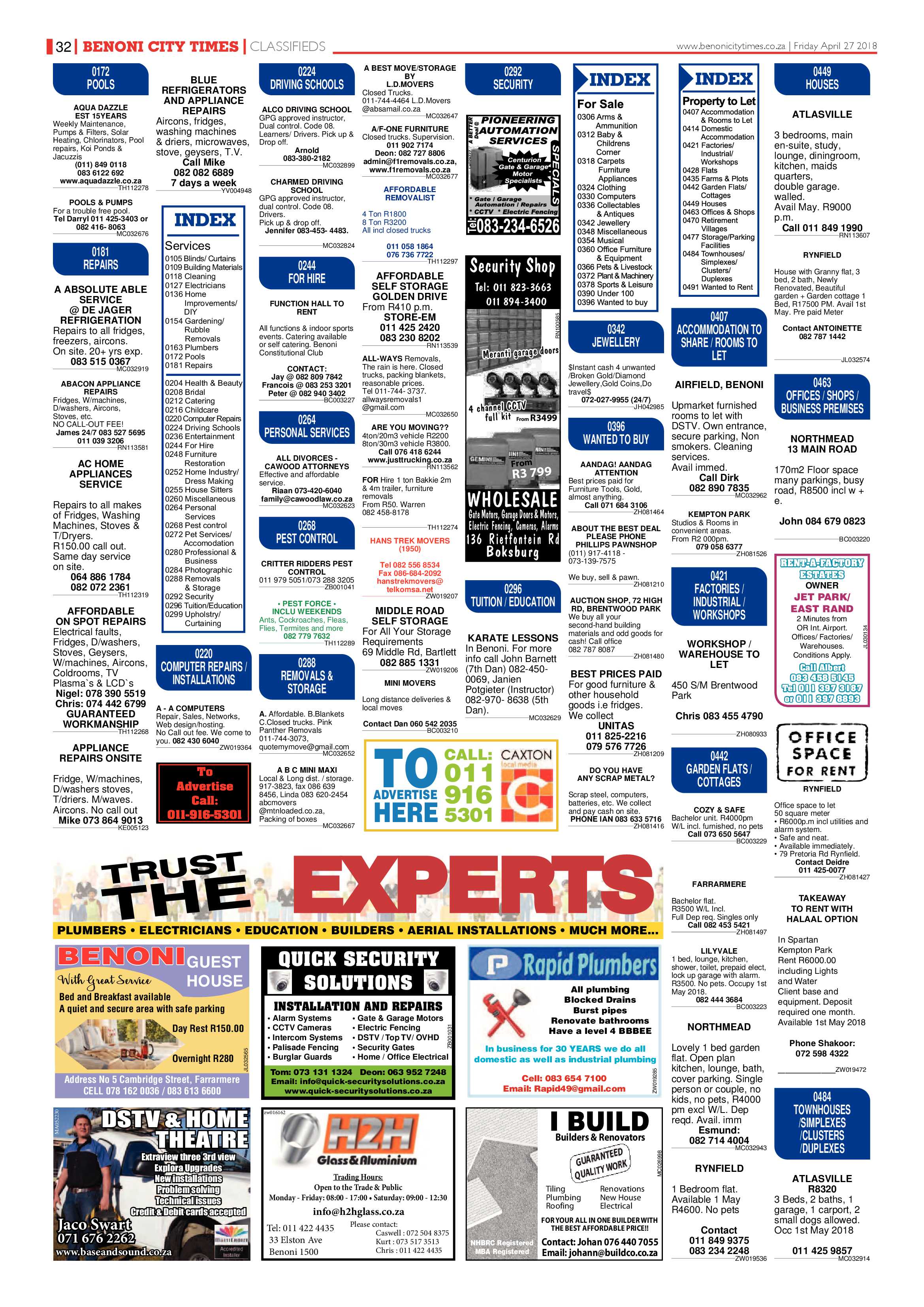Benoni City Times 26 April 2018 page 34