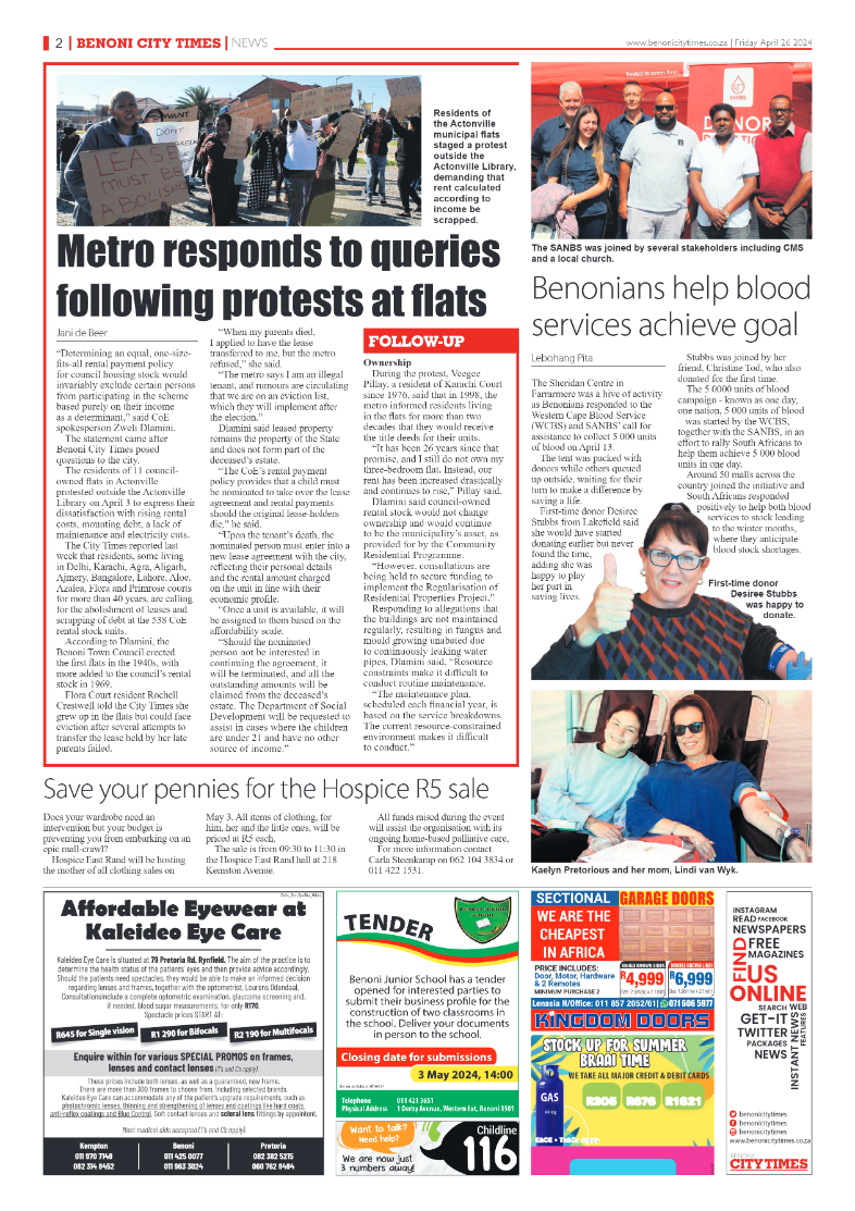 Benoni City Times 26 April 2024 page 2