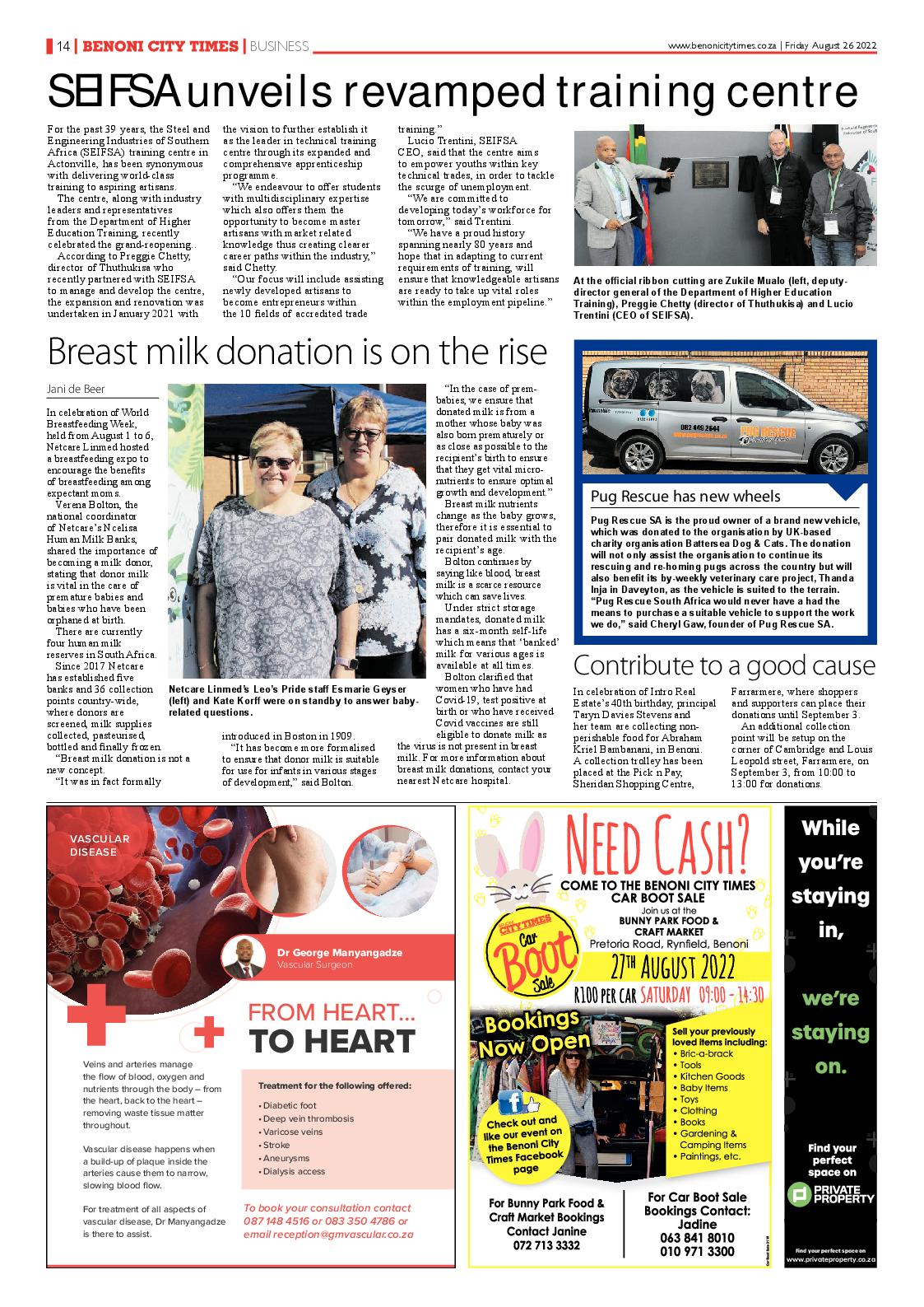 Benoni City Times 26 August 2022 page 16