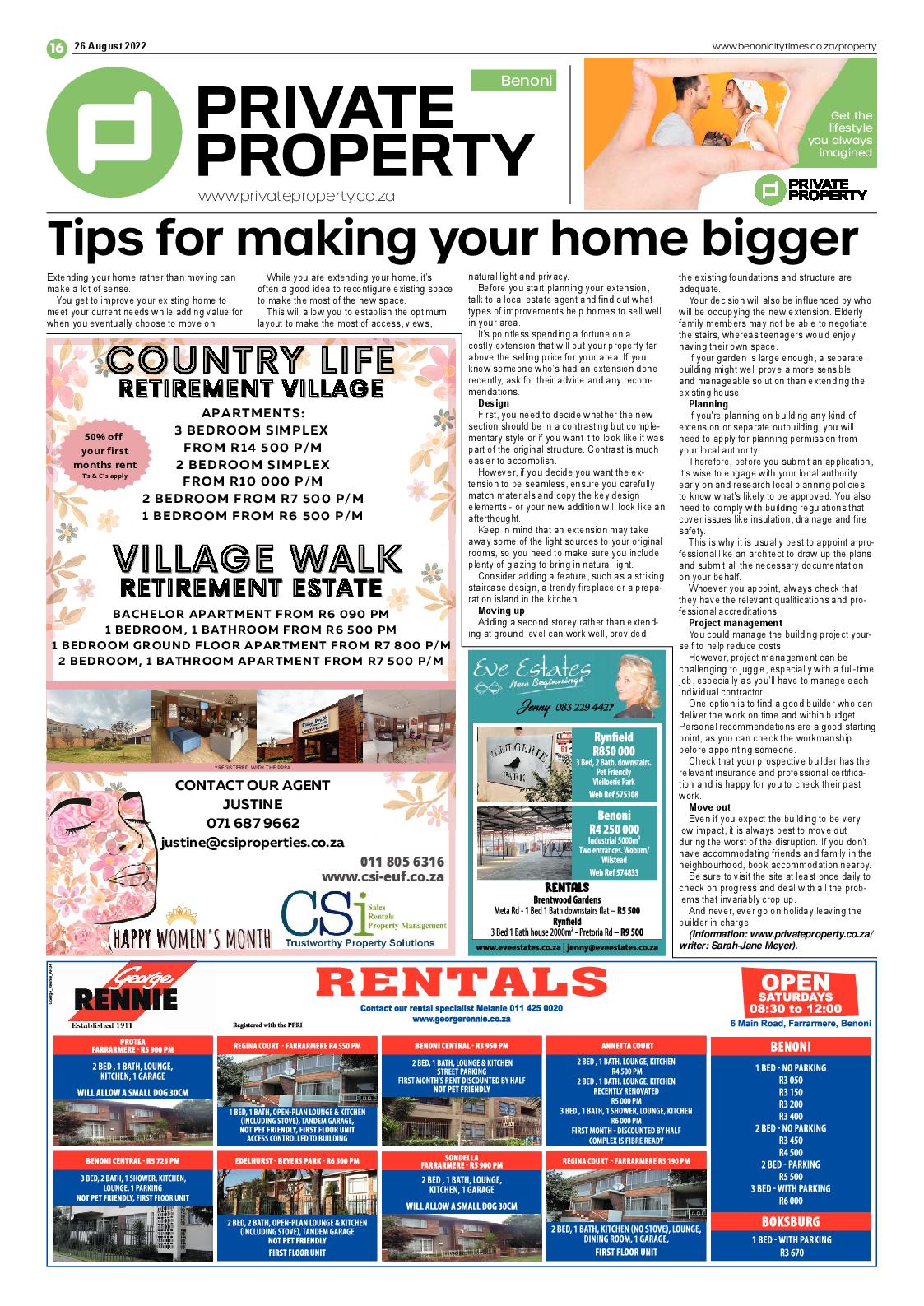 Benoni City Times 26 August 2022 page 18