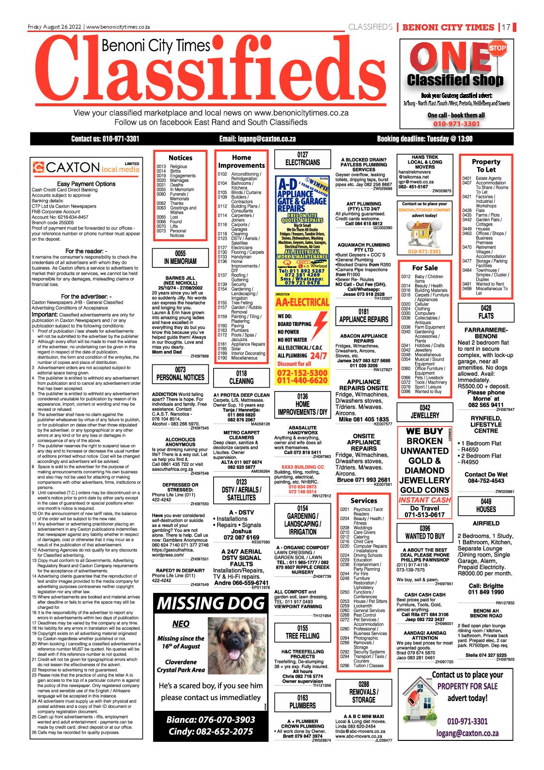 Benoni City Times 26 August 2022 page 19