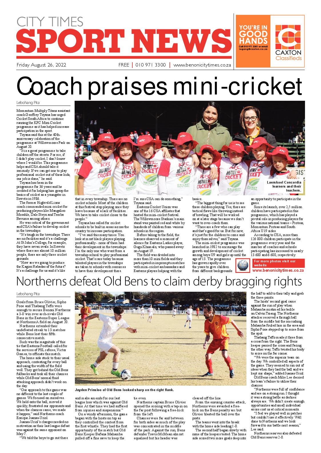 Benoni City Times 26 August 2022 page 22