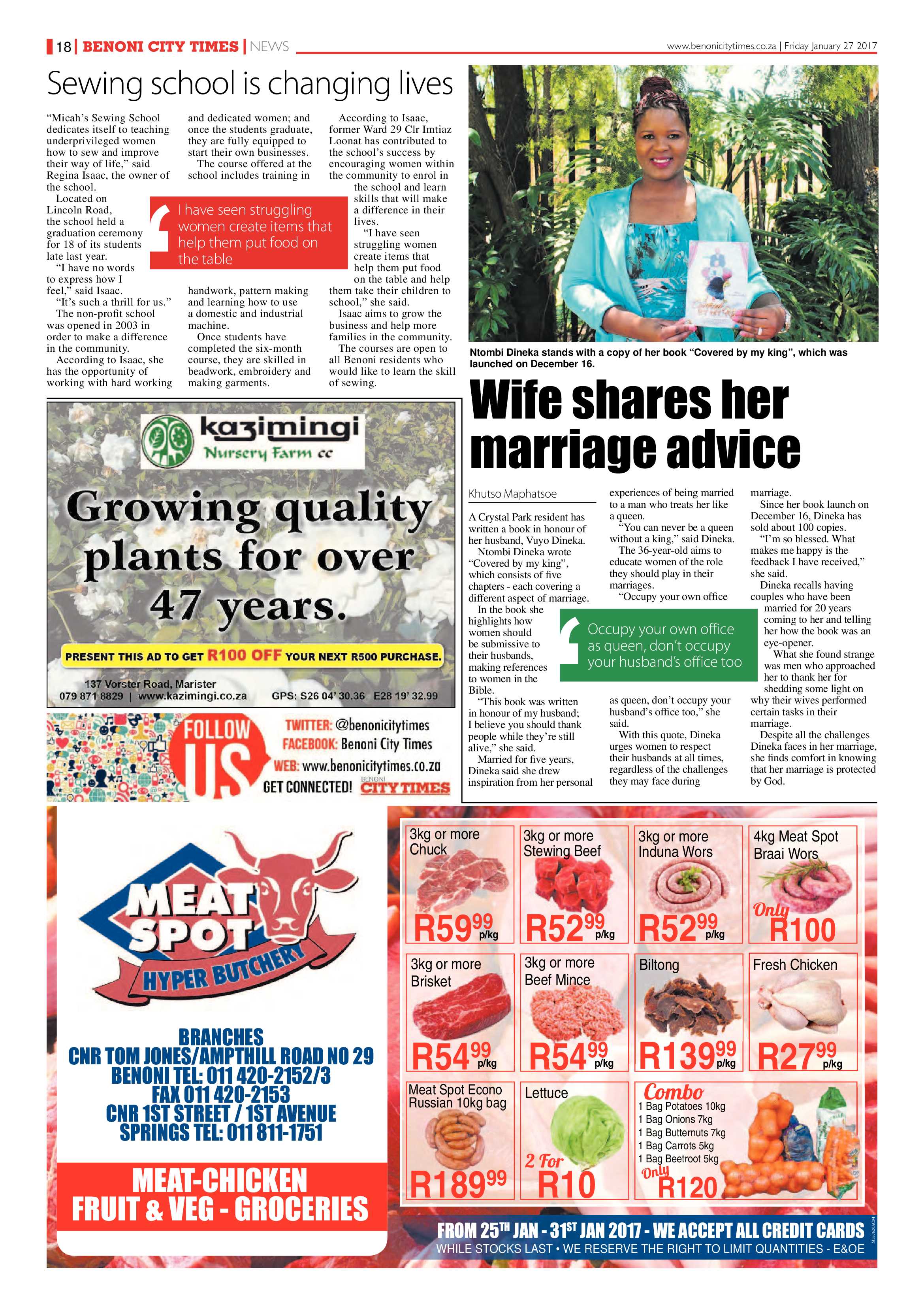Benoni City Times 26 January 2017 page 18