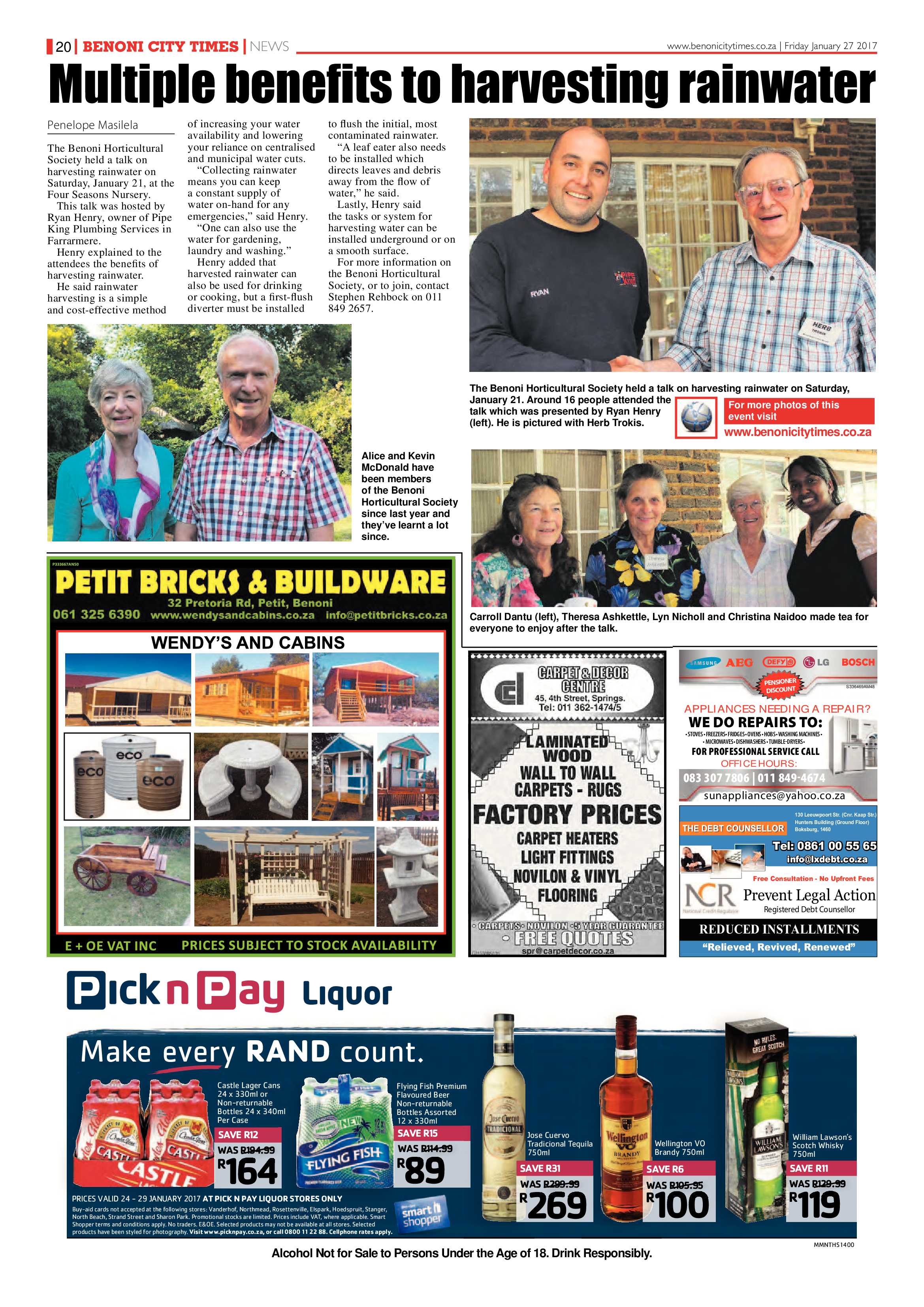 Benoni City Times 26 January 2017 page 20