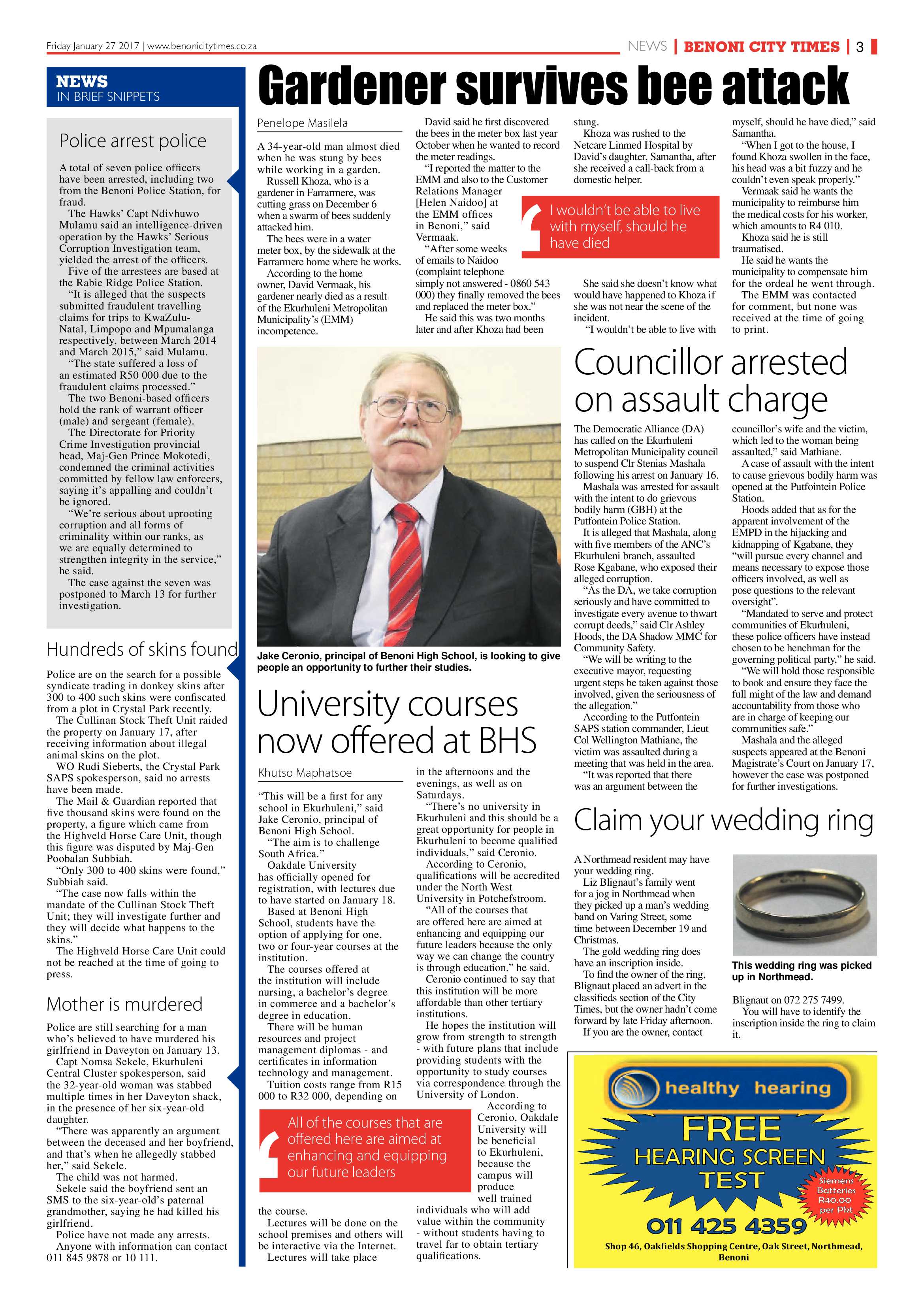 Benoni City Times 26 January 2017 page 3