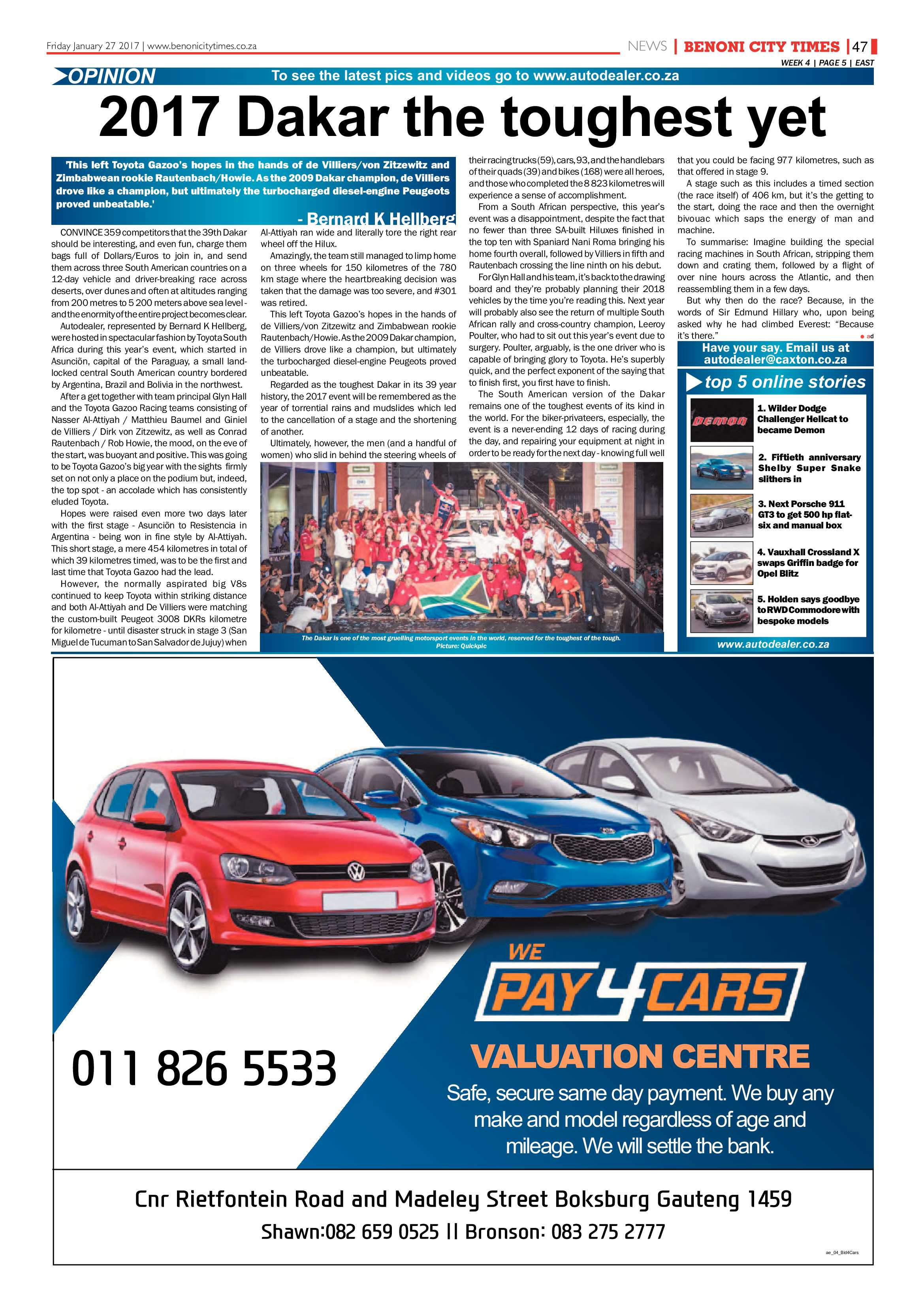 Benoni City Times 26 January 2017 page 47