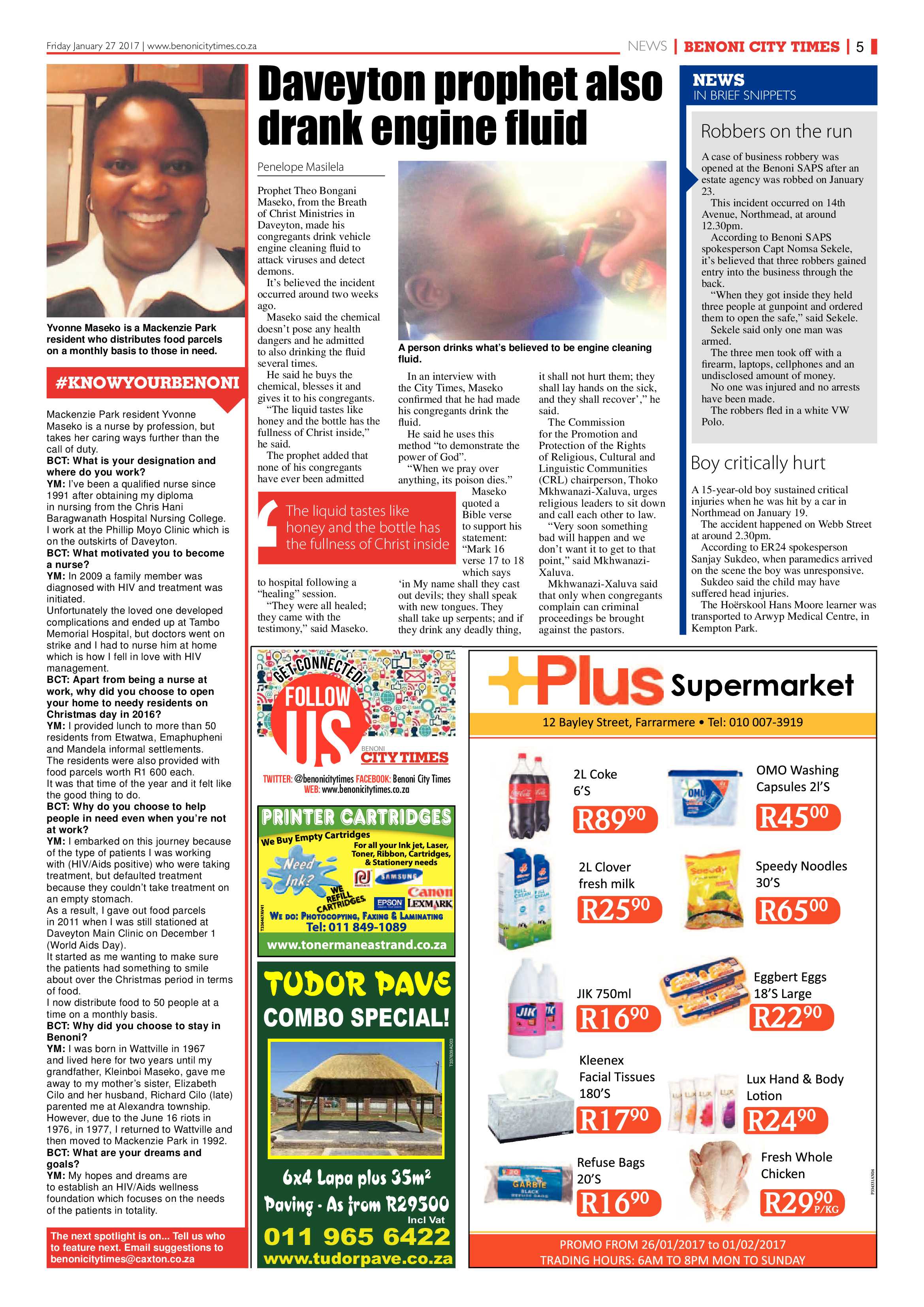Benoni City Times 26 January 2017 page 5
