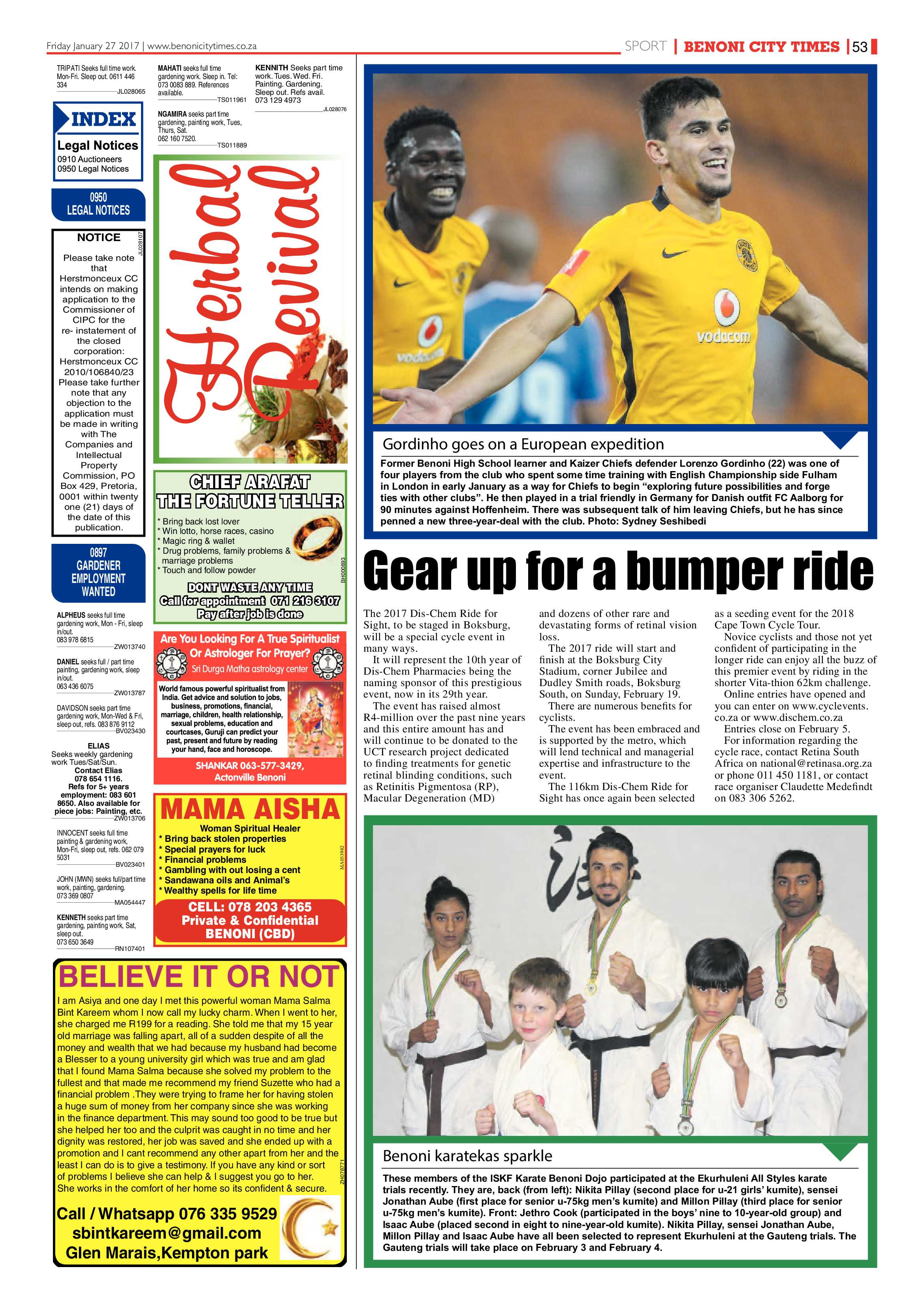 Benoni City Times 26 January 2017 page 53