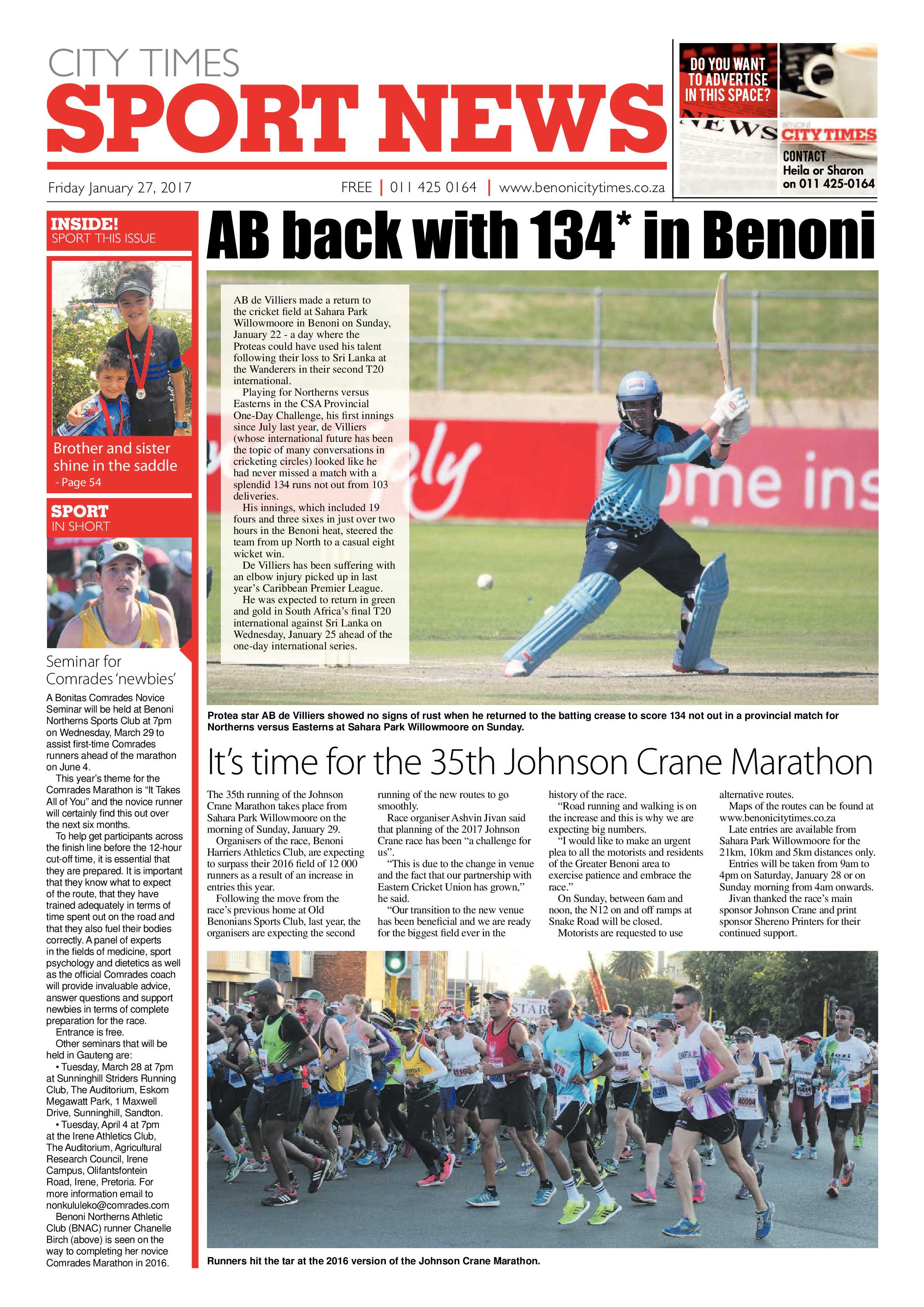 Benoni City Times 26 January 2017 page 56