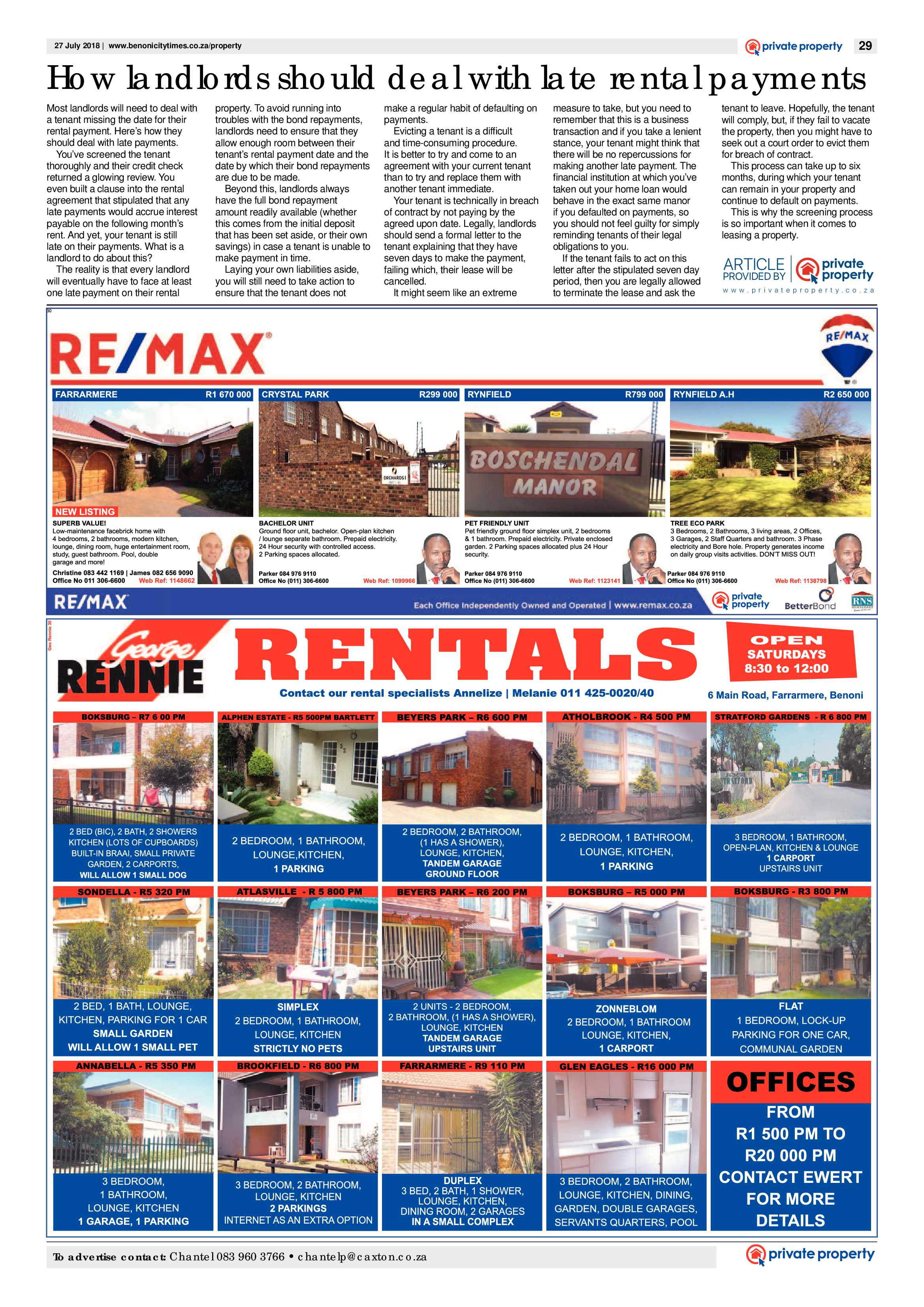 Benoni City Times 26 July 2018 page 29