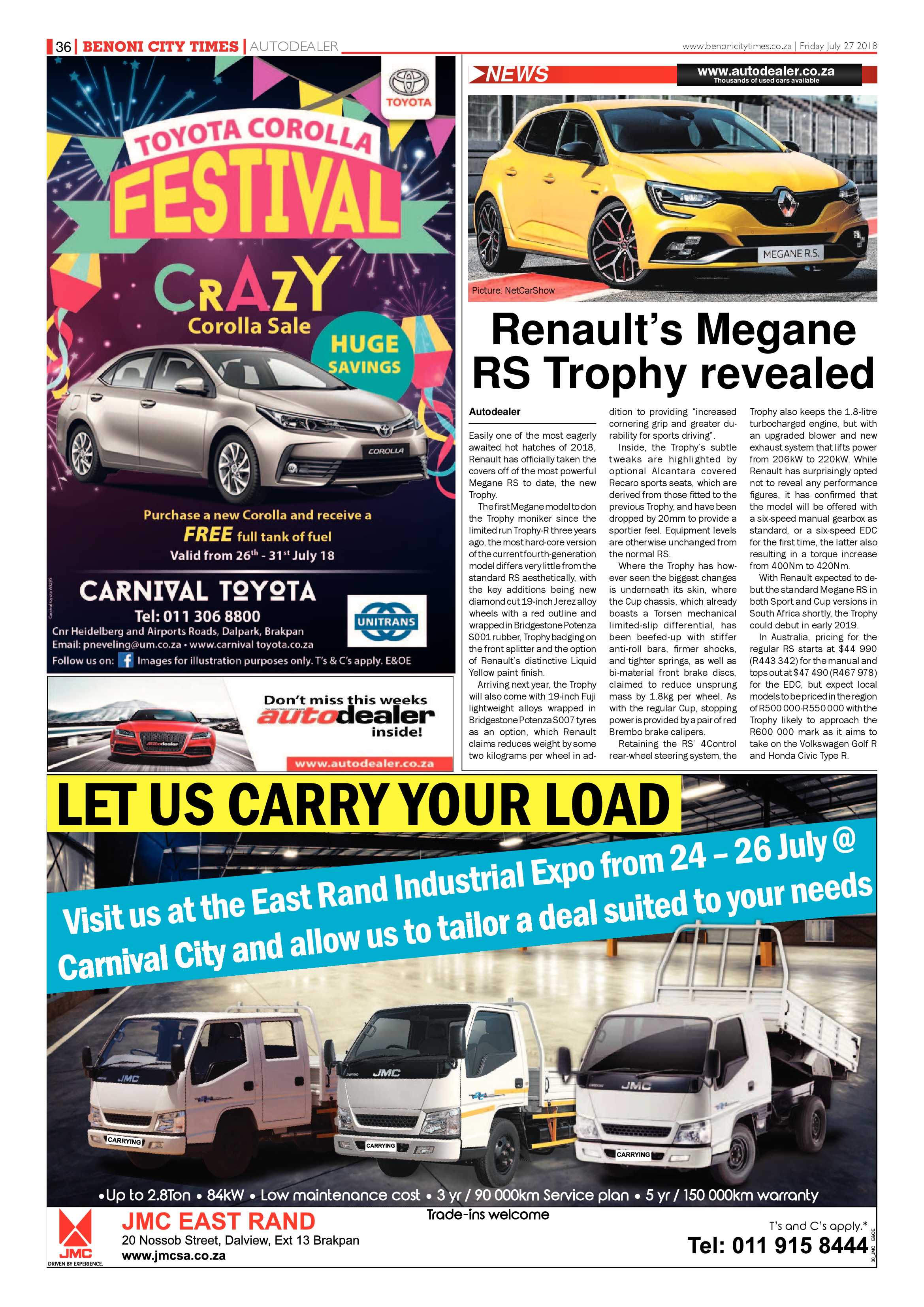 Benoni City Times 26 July 2018 page 36