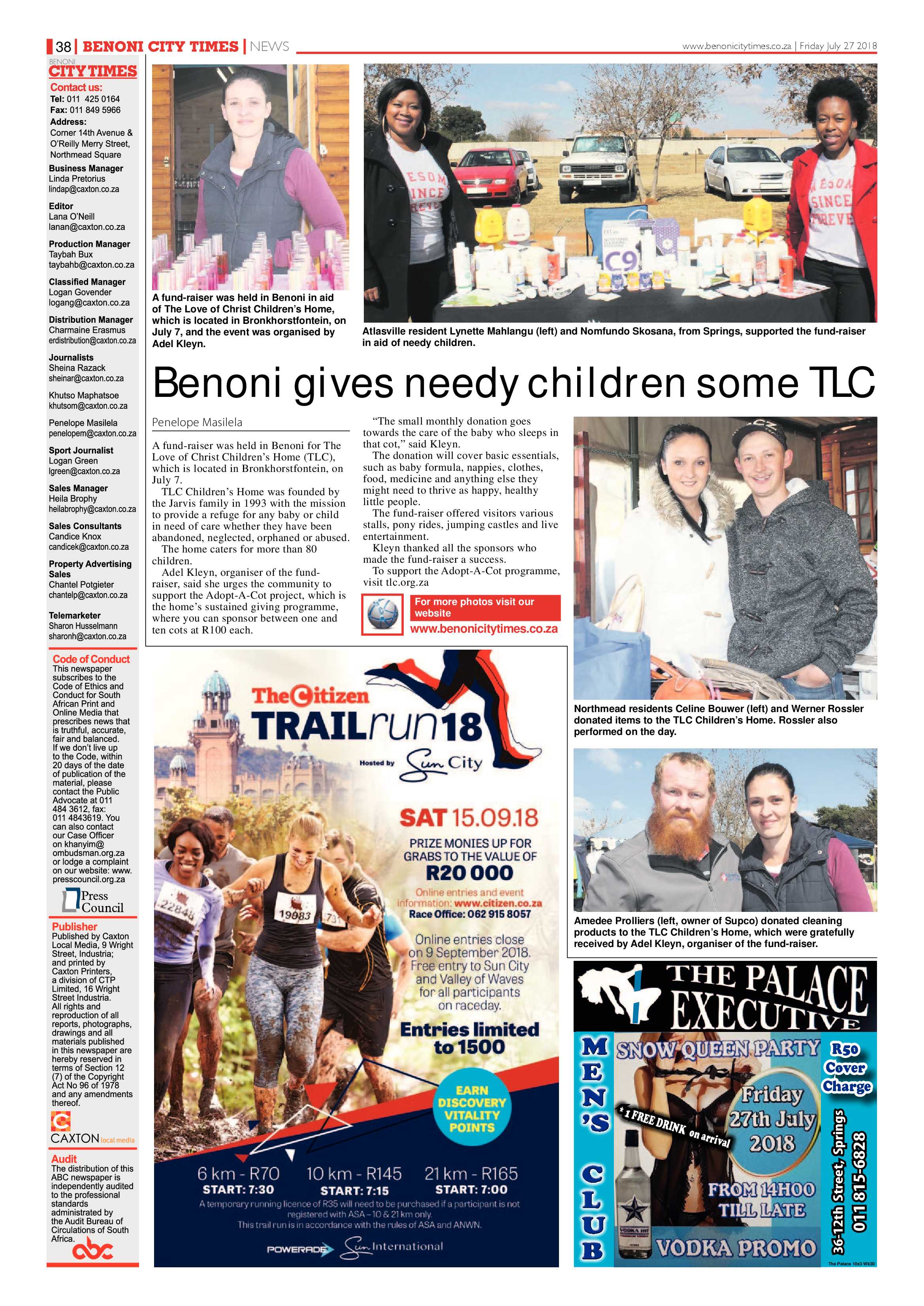 Benoni City Times 26 July 2018 page 38