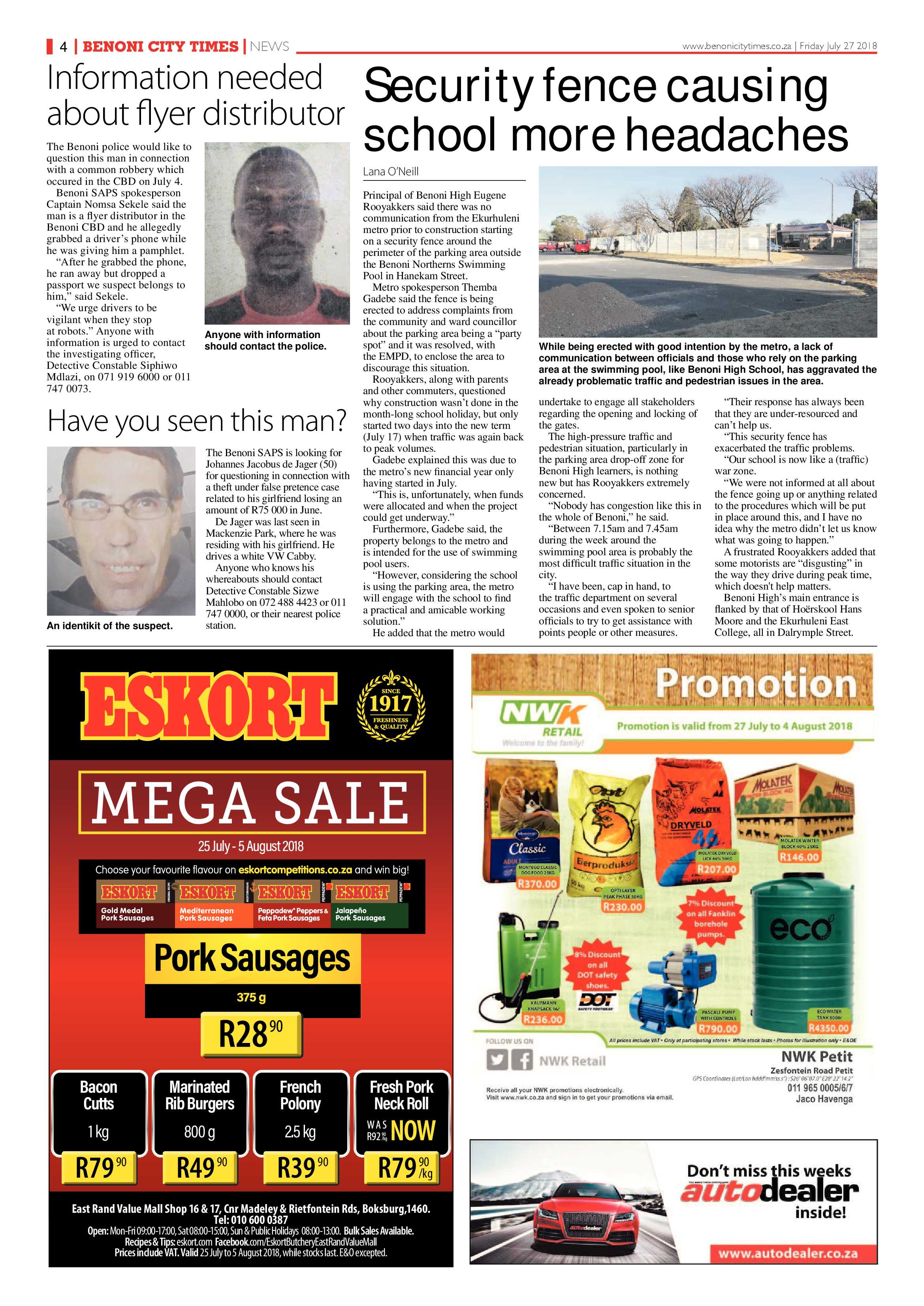Benoni City Times 26 July 2018 page 4