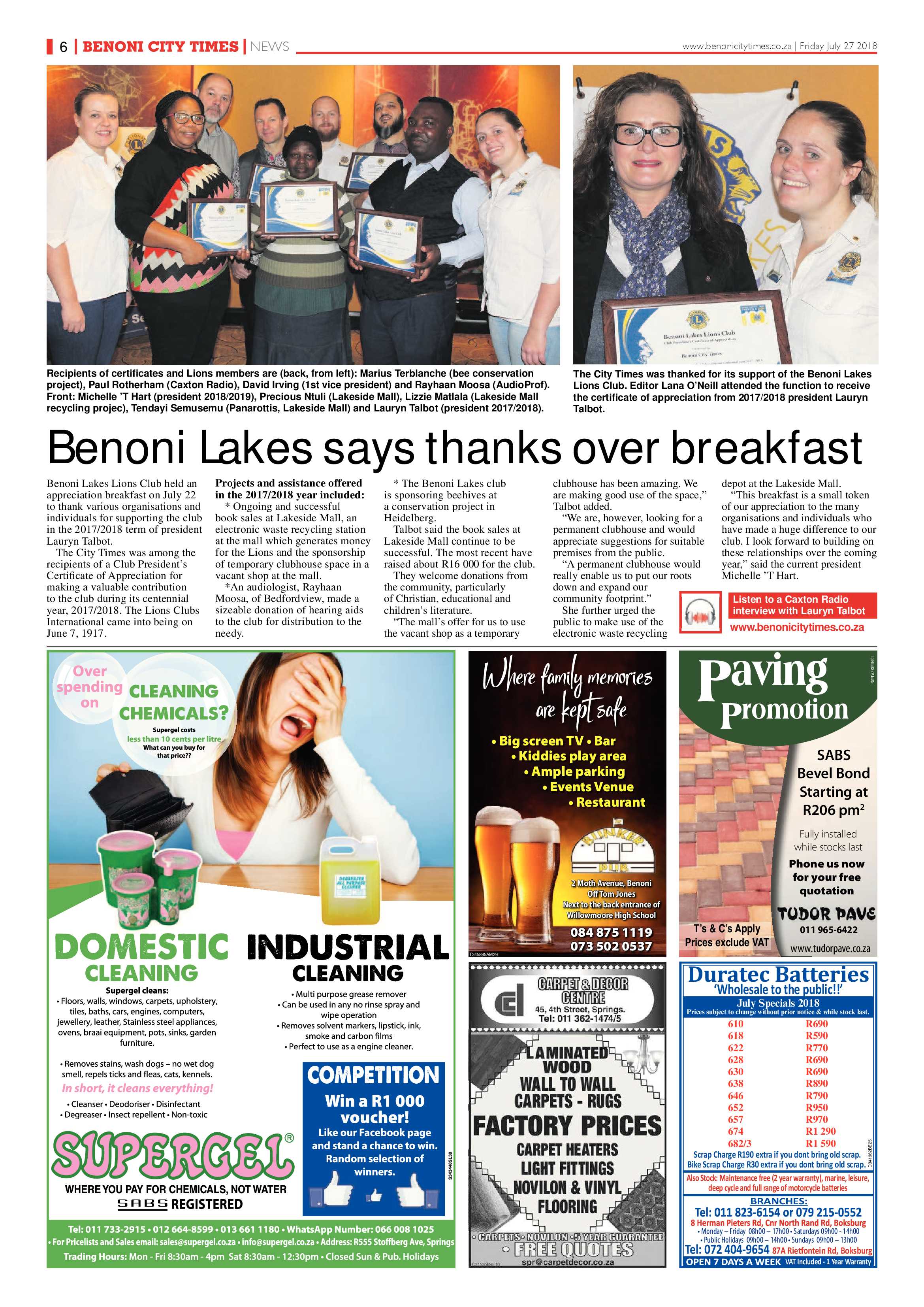 Benoni City Times 26 July 2018 page 6