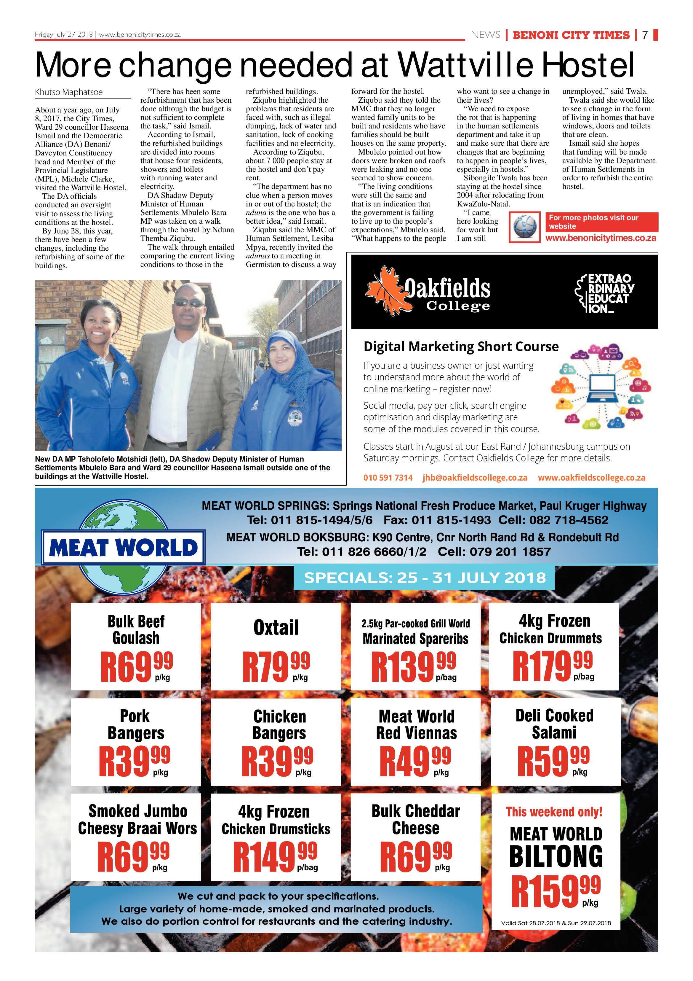 Benoni City Times 26 July 2018 page 7
