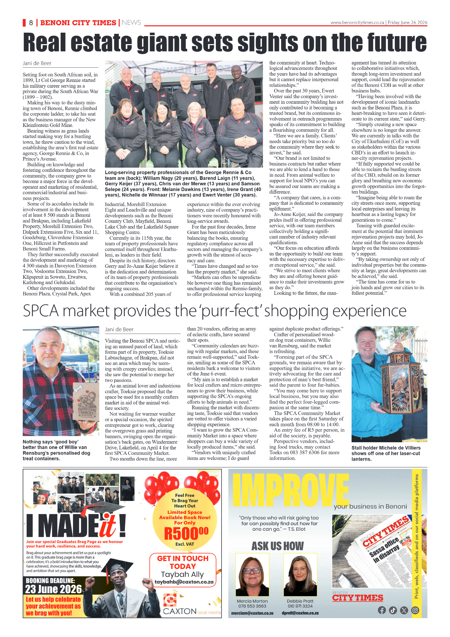 Benoni City Times 26 June 2026 page 8